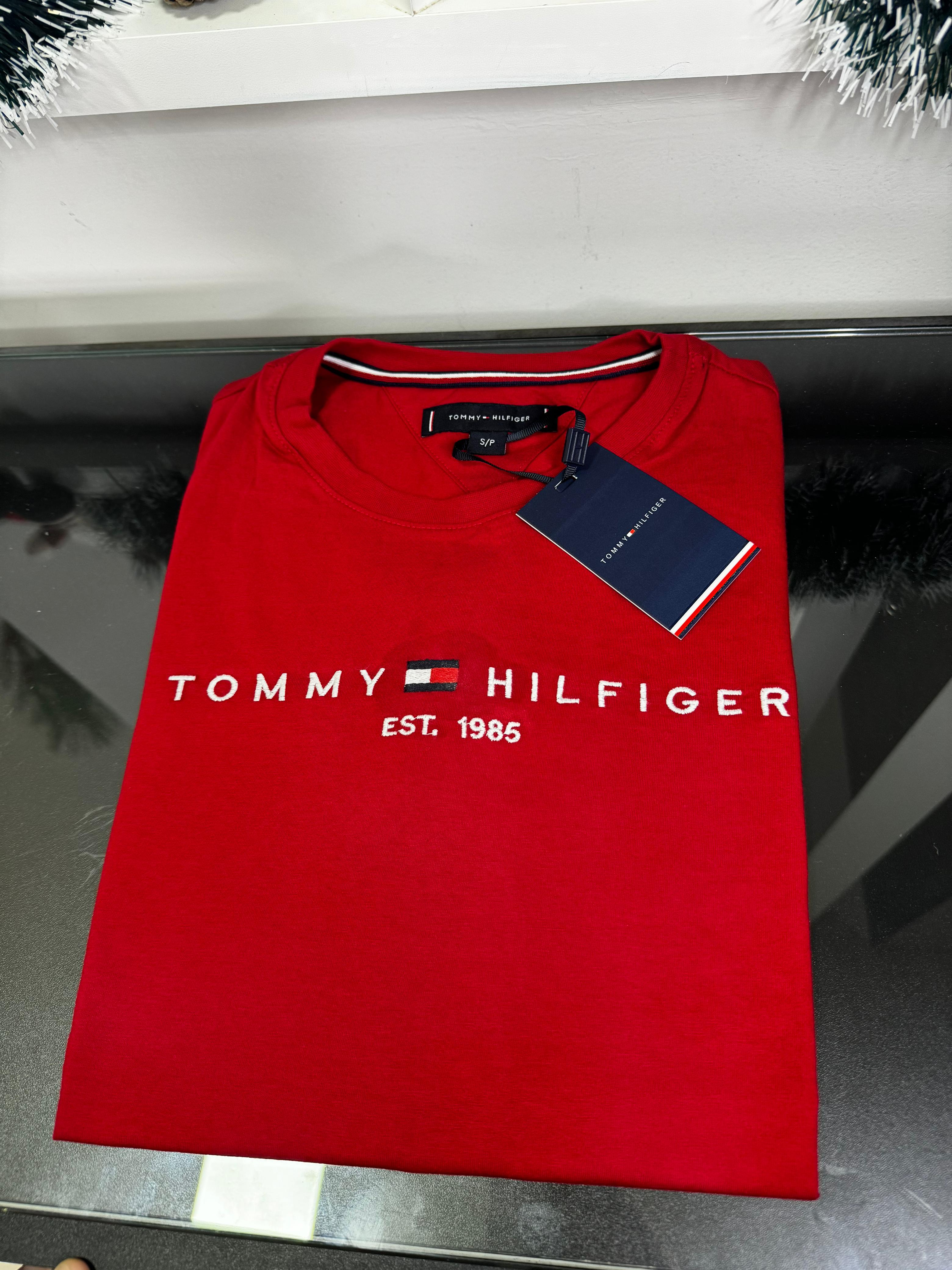 Camiseta Seda Pima Tommy Vermelha