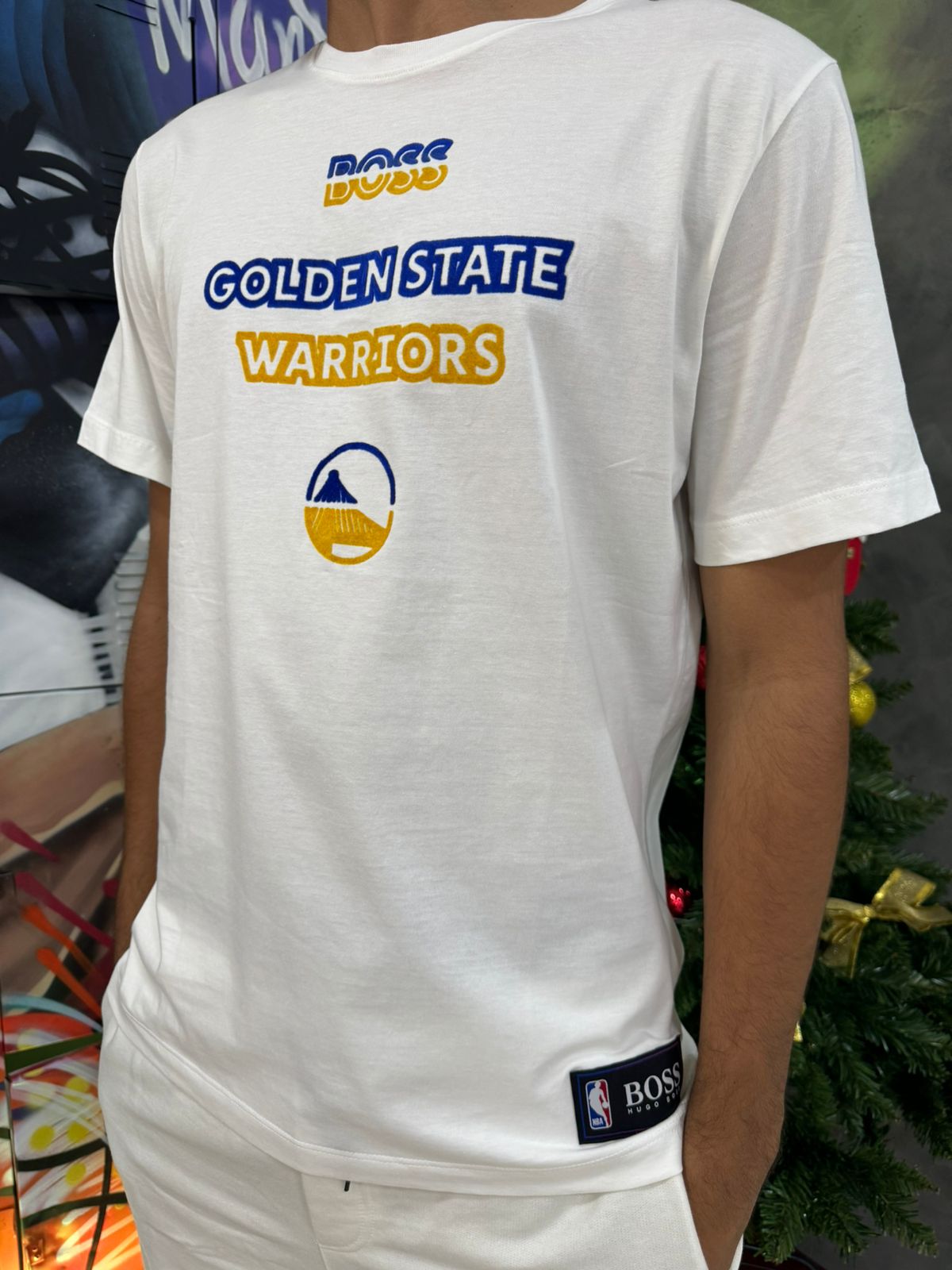 Camiseta NBA Hugo Boss Branca
