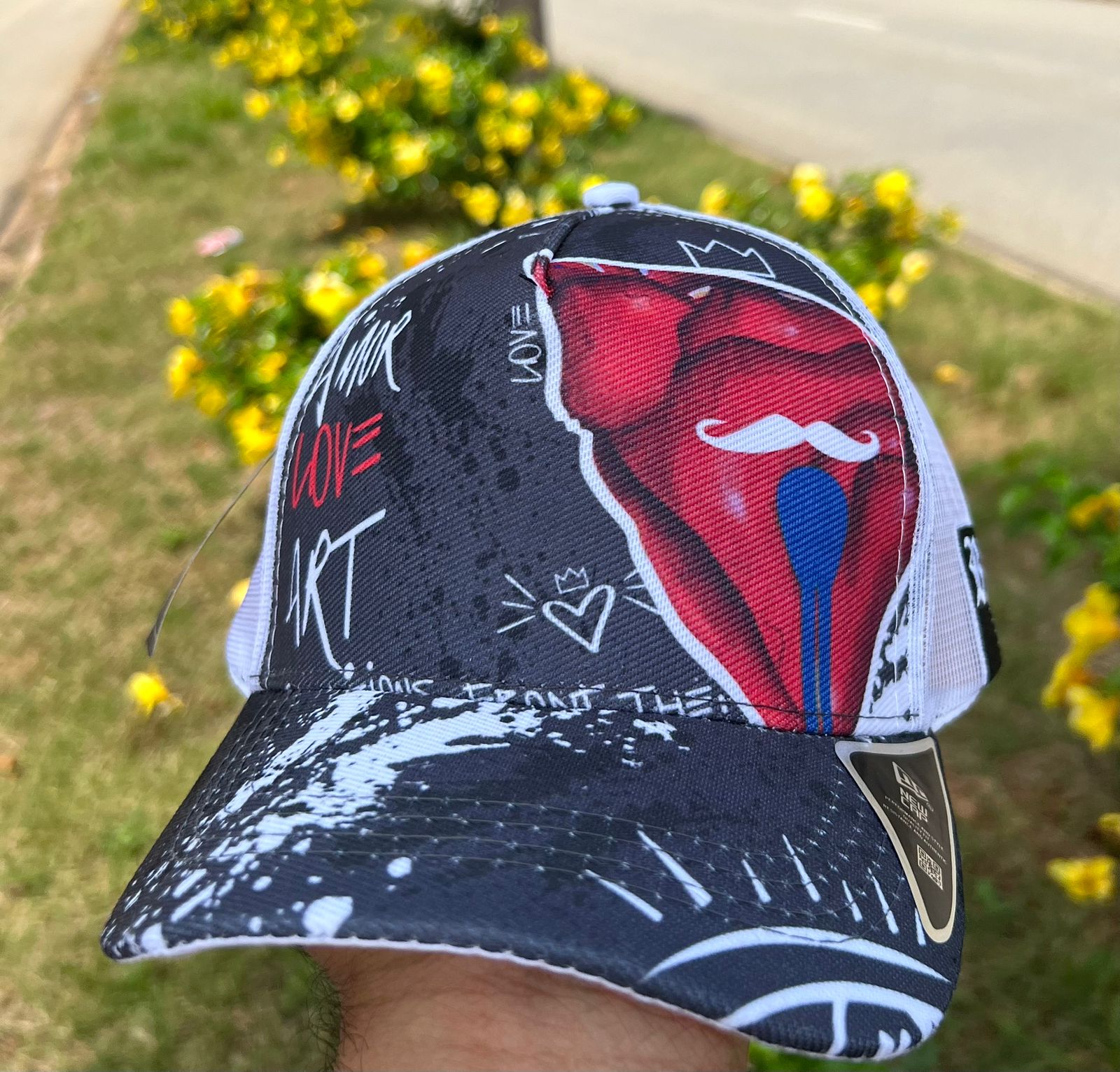 Boné Estampado New Era Cinza