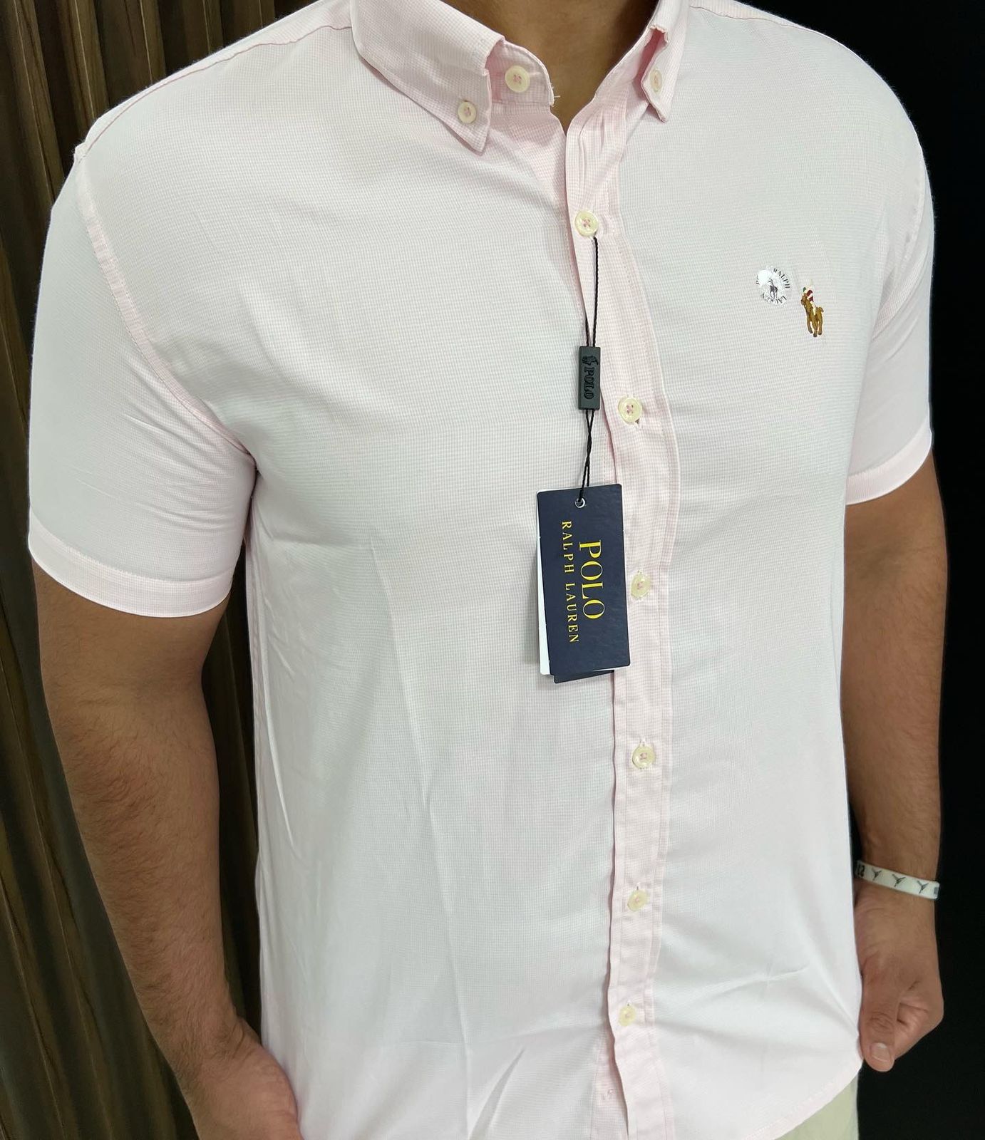 Camisa Social Ralph Lauren Rosa