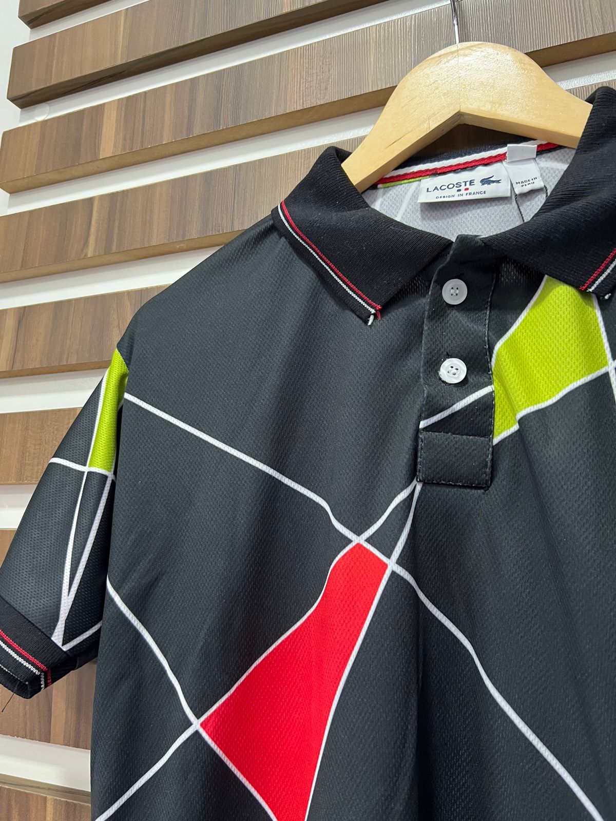 Gola Polo Drifit Lacoste Preta