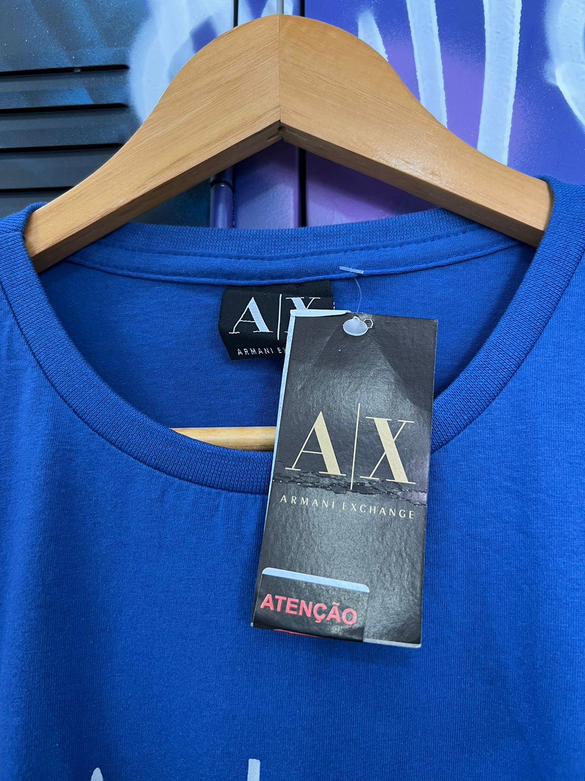 Camiseta Algodão Armani Azul