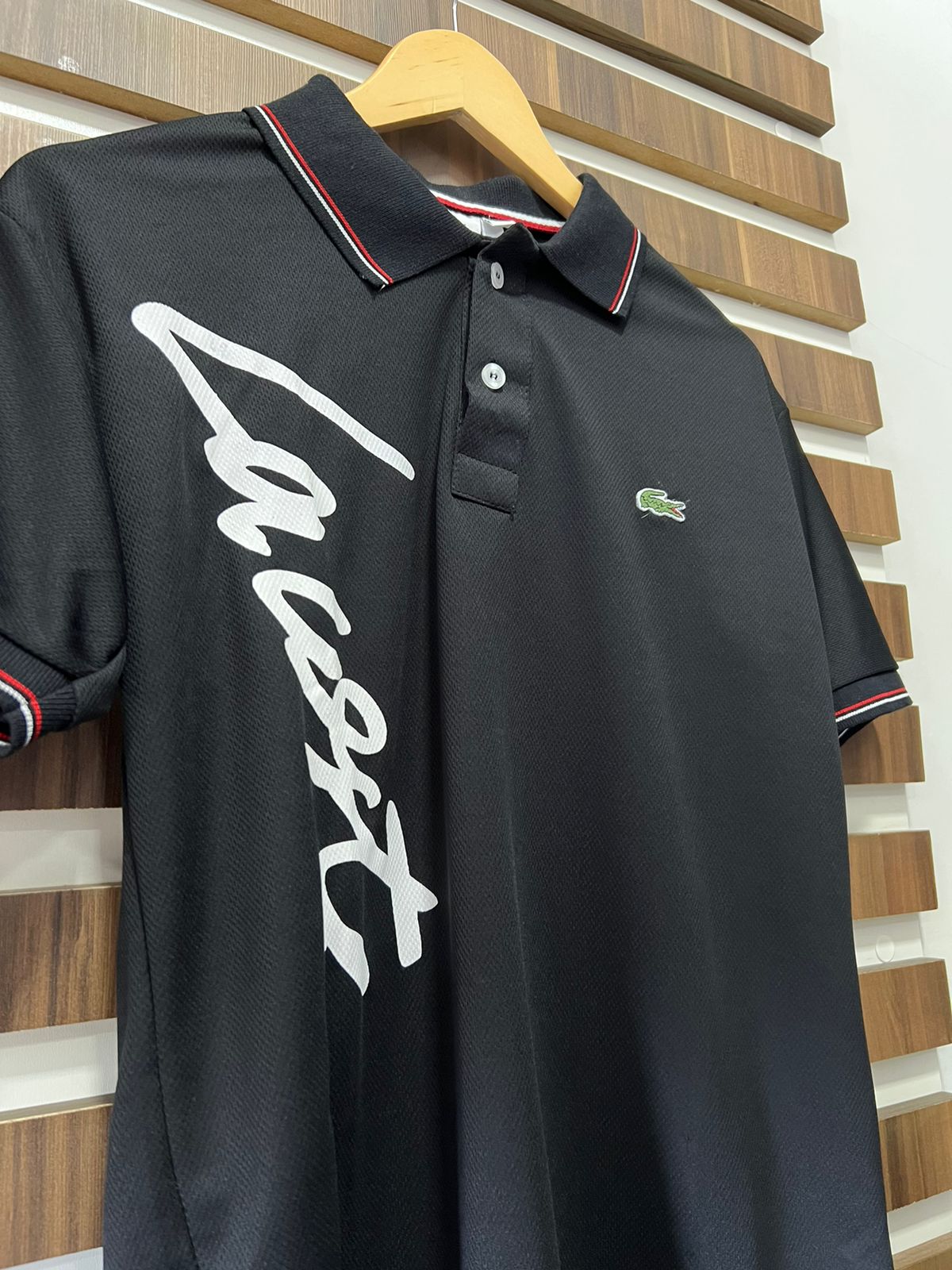 Gola Polo Drifit Lacoste Preto
