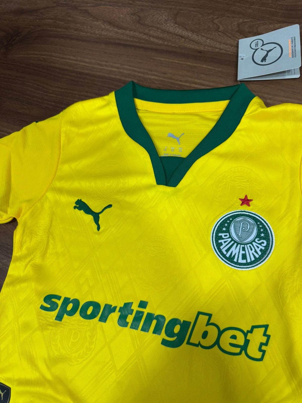 Conjunto Infantil Palmeiras III 25/26 Puma Amarelo