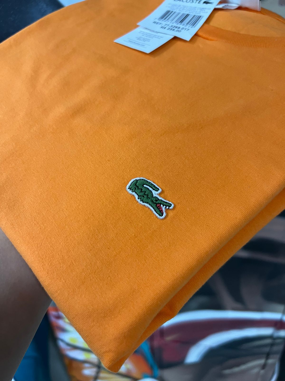 Camiseta Linha Griff Lacoste Laranja