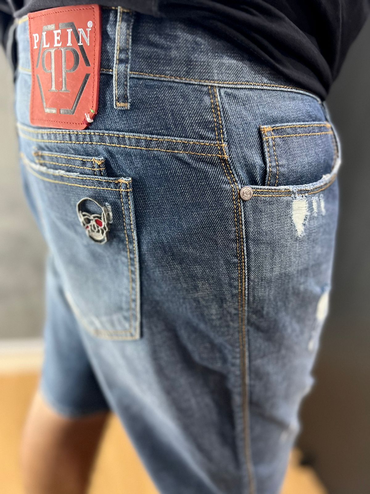 Bermuda Jeans Philipp Plein Azul