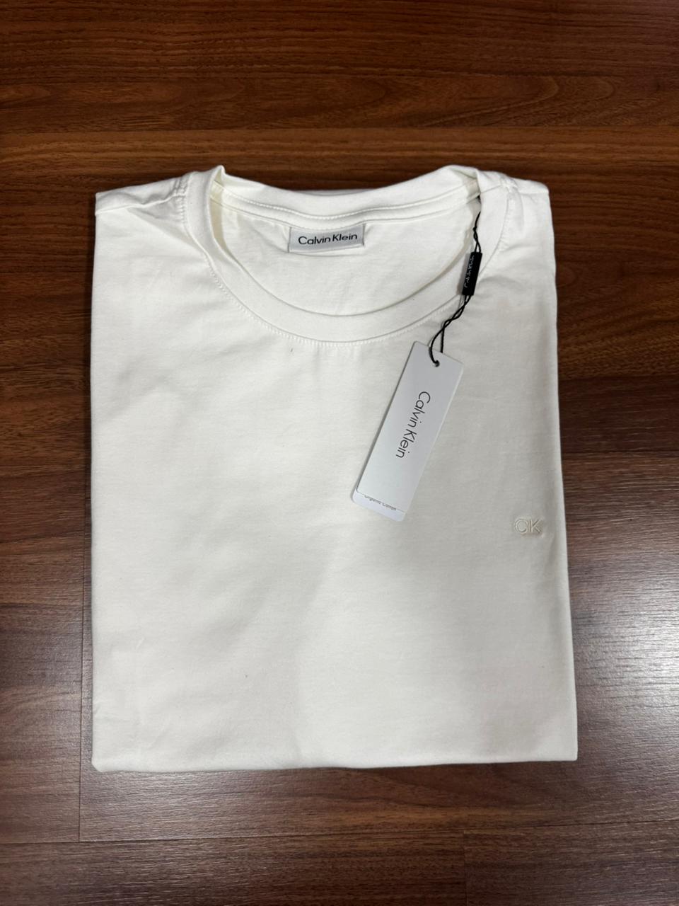 Camiseta Seda Pima Calvin Klein Off white