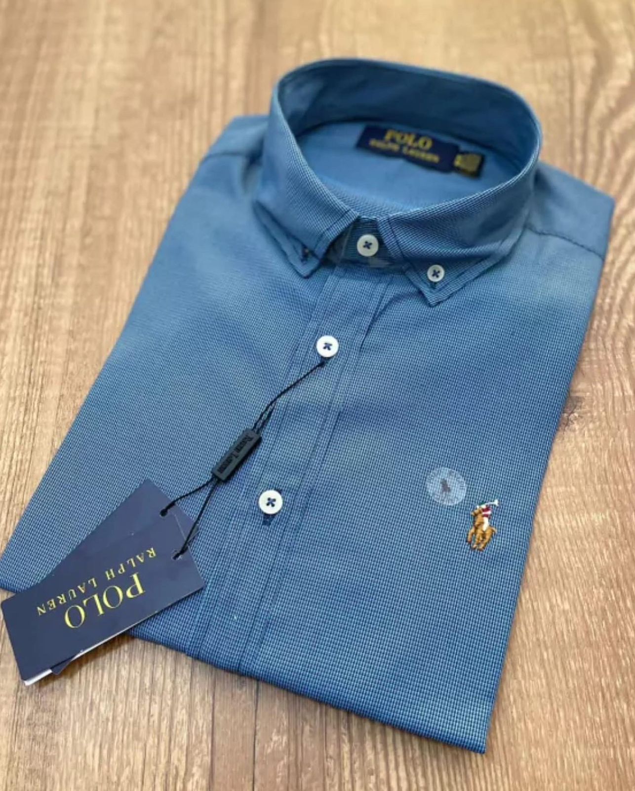 Camisa Social Ralph Lauren Azul