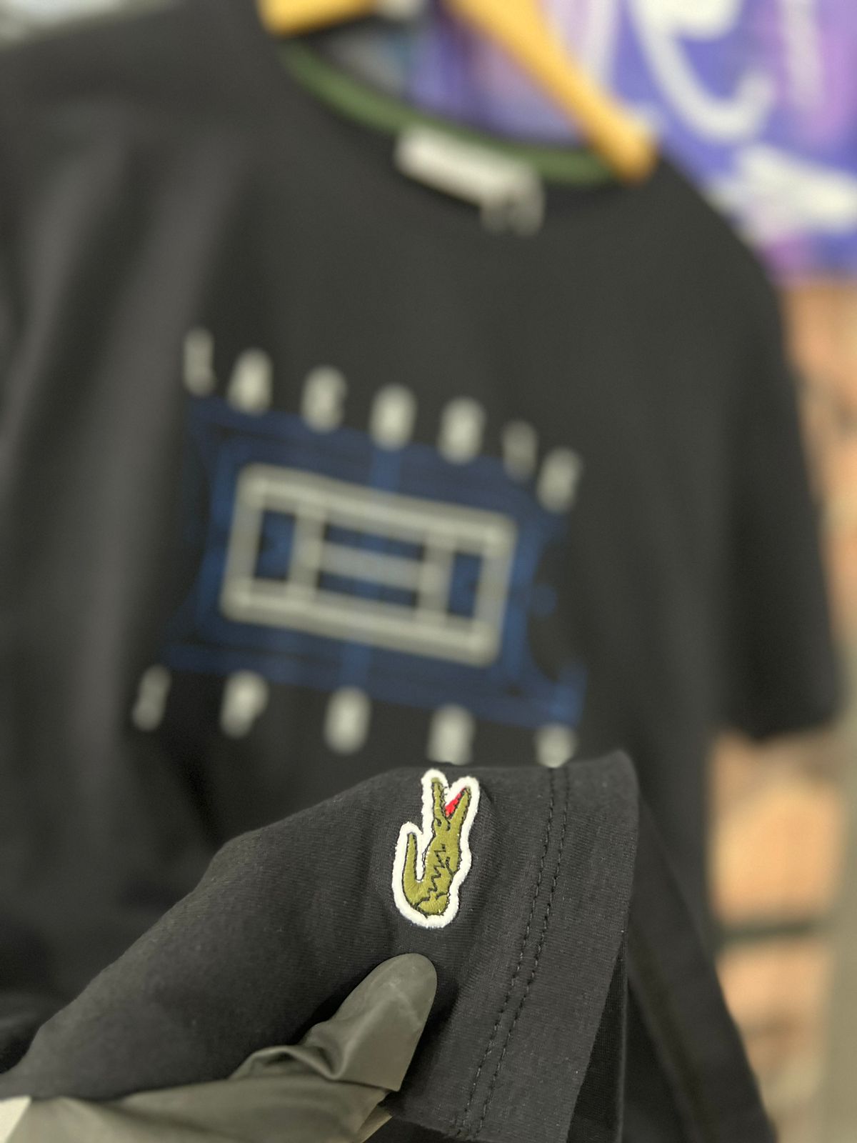 Camiseta Algodão Lacoste Preto