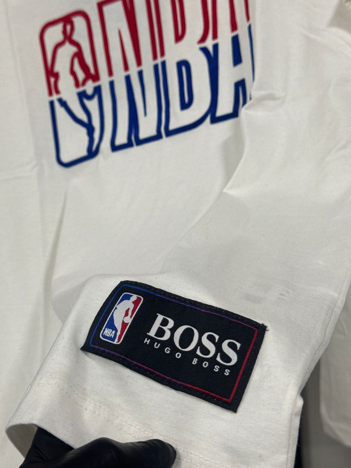 Camiseta Malha Egípcia Hugo Boss Branco