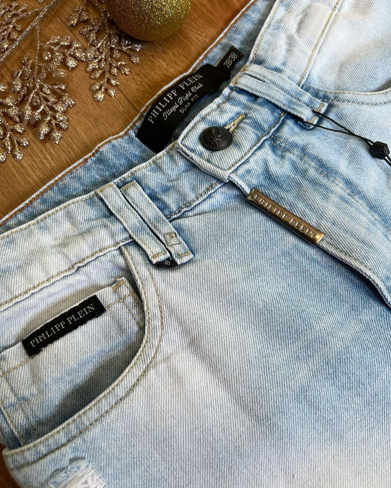Bermuda Jeans Philipp Plein Azul