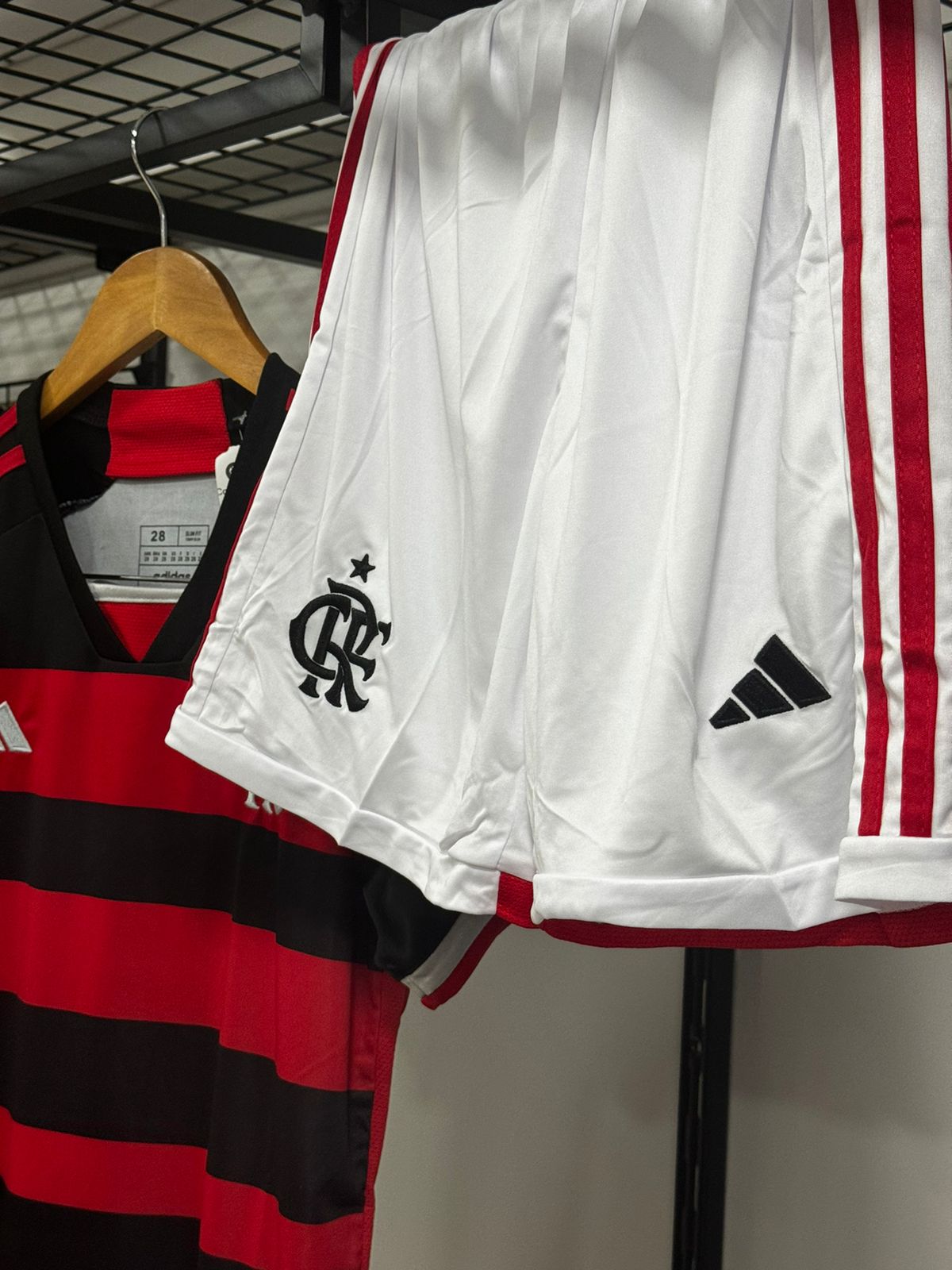 Conjunto Flamengo I 20/21 Adidas Vermelha