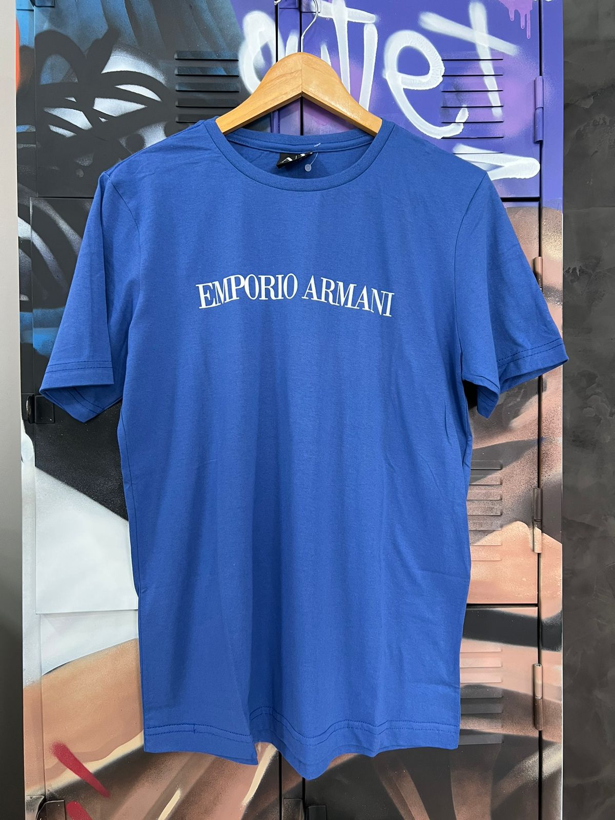 Camiseta Algodão Armani Azul