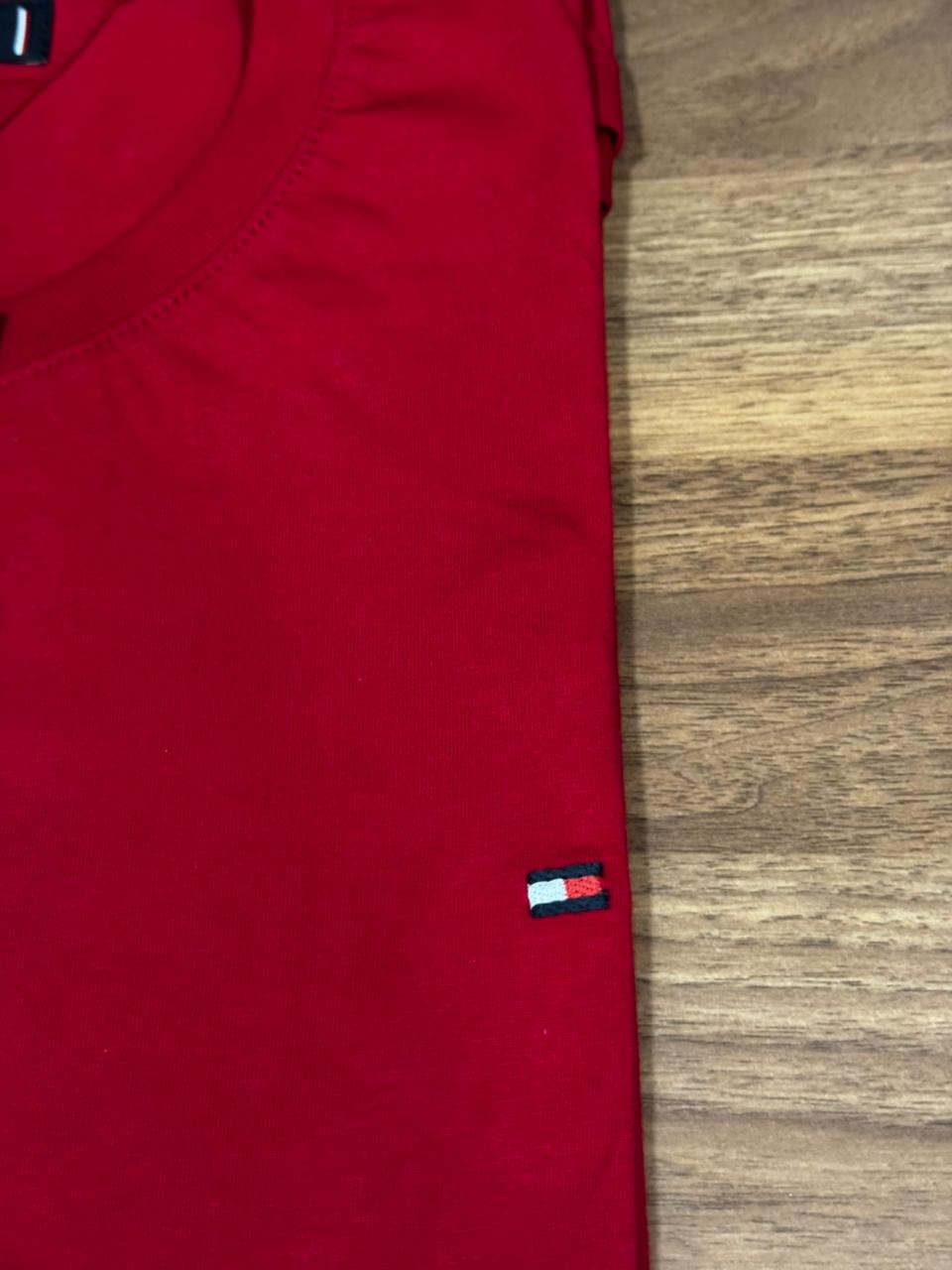 Camiseta Seda Pima Tommy Vermelho