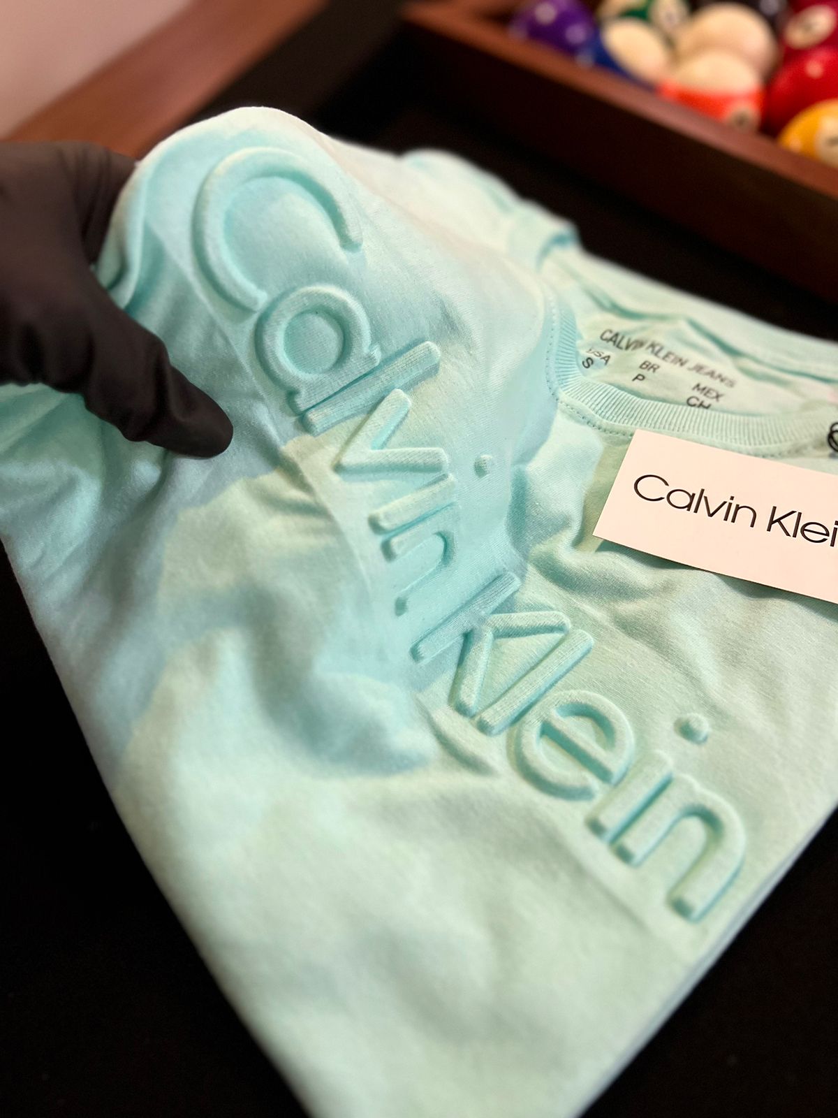 Camiseta Linha Griff Calvin Klein Azul