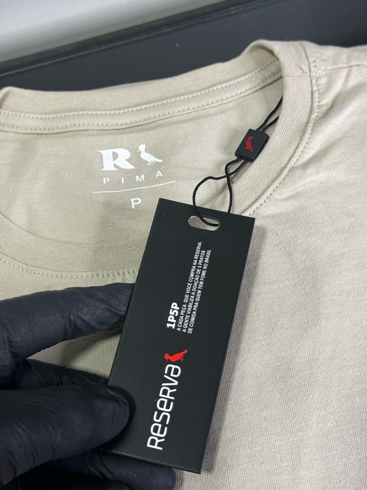 Camiseta Seda Pima Reserva Bege