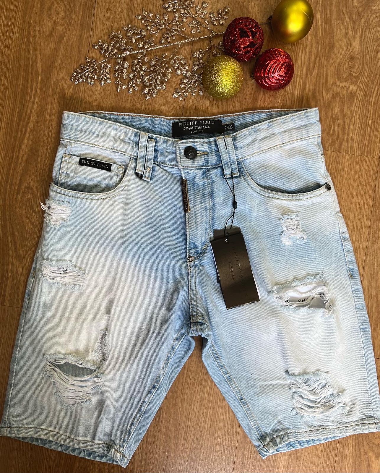 Bermuda Jeans Philipp Plein Azul