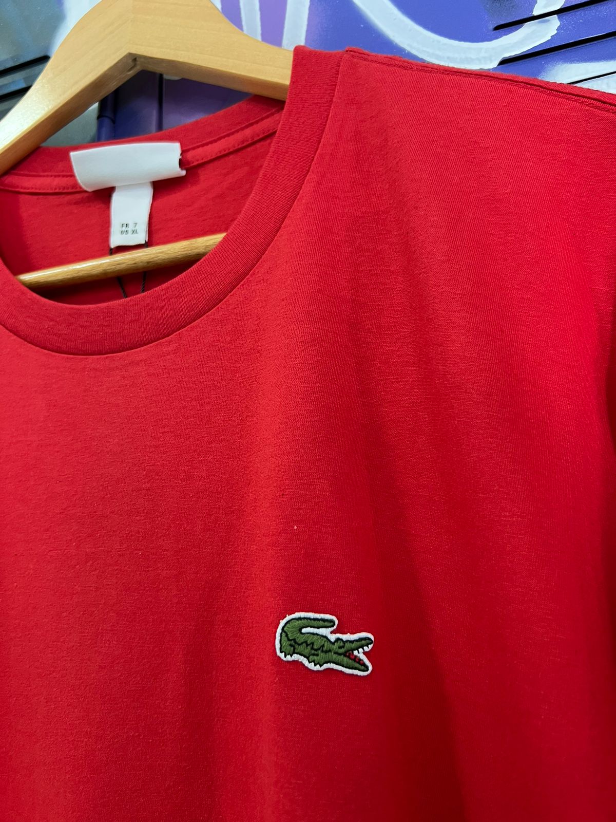 Camiseta Linha Griff Lacoste Vermelho