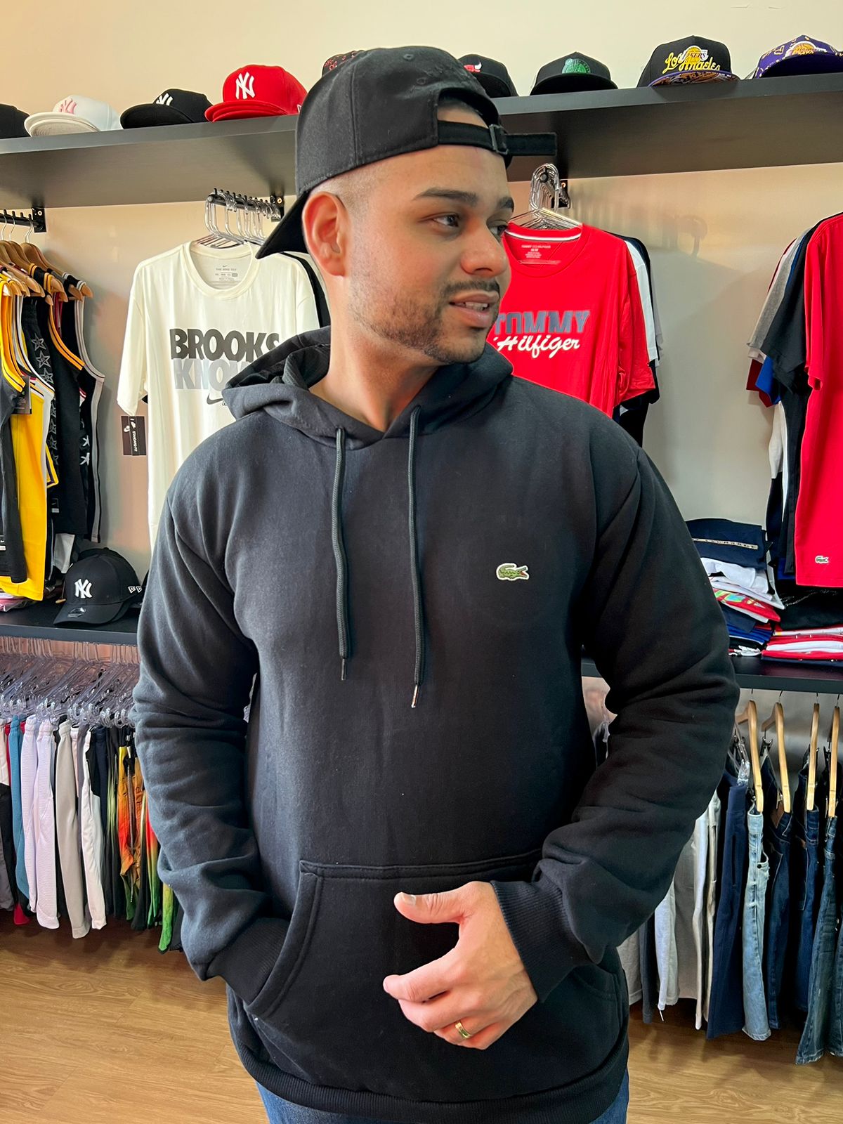 Blusa Moletom Lacoste Preto