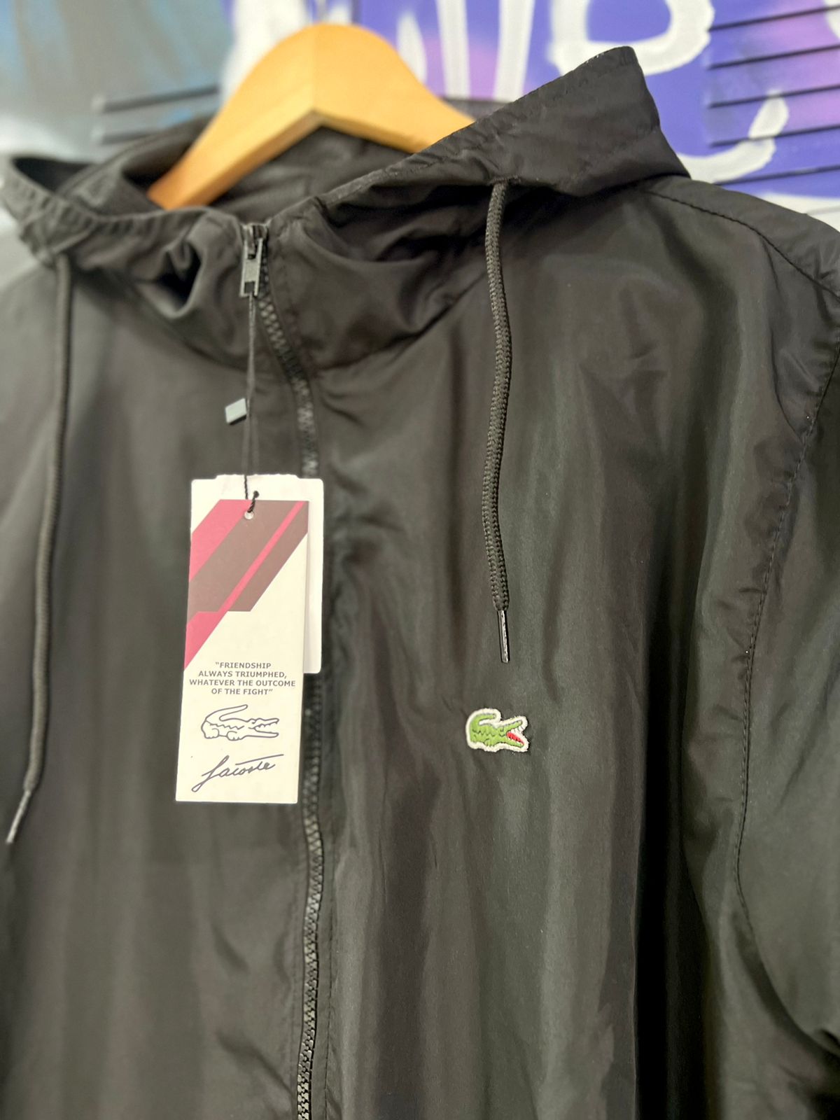 Corta Vento Lacoste Preto