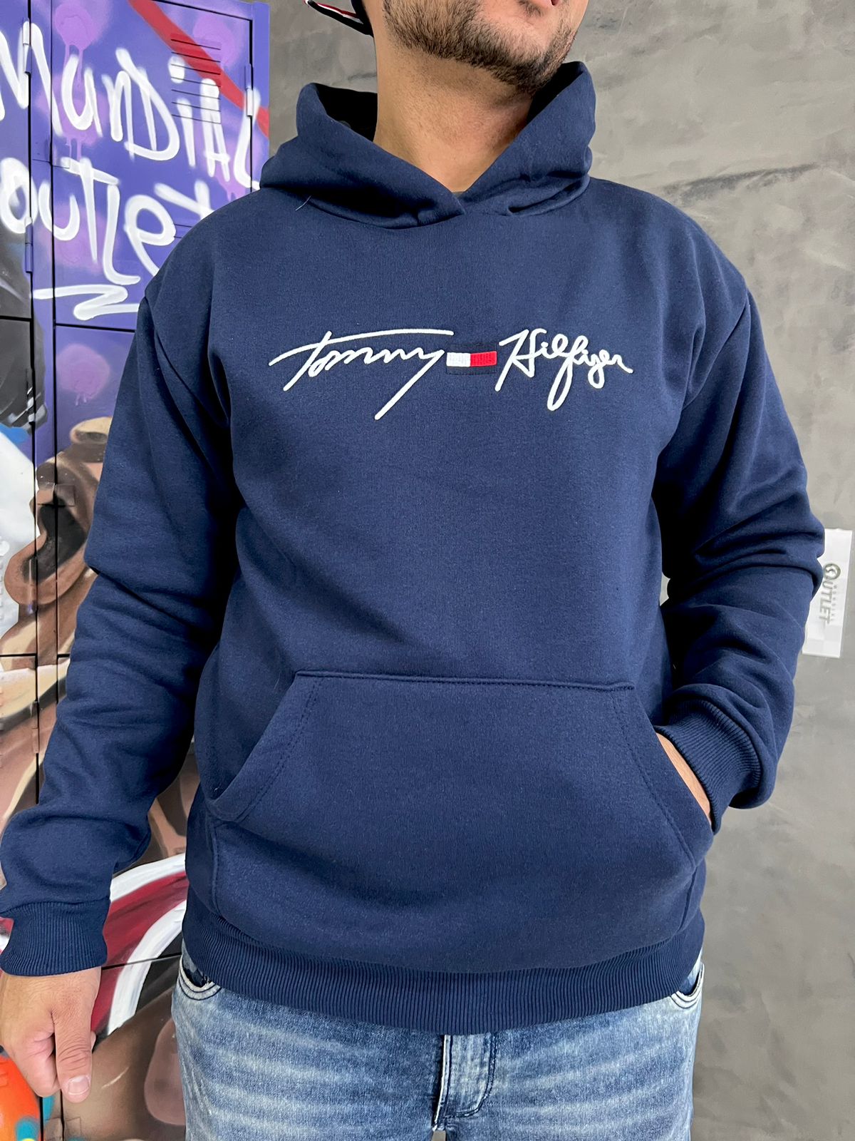 Blusa Moletom Tommy Azul