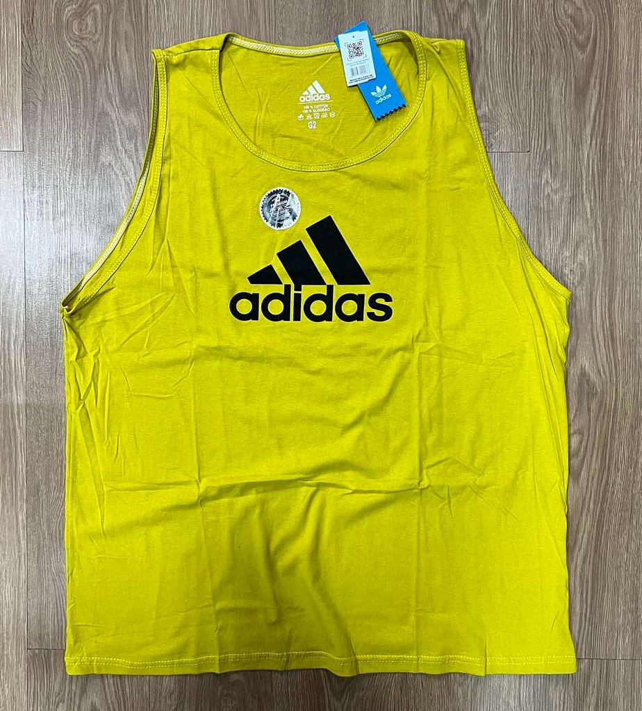 Regata plus size Adidas Amarelo