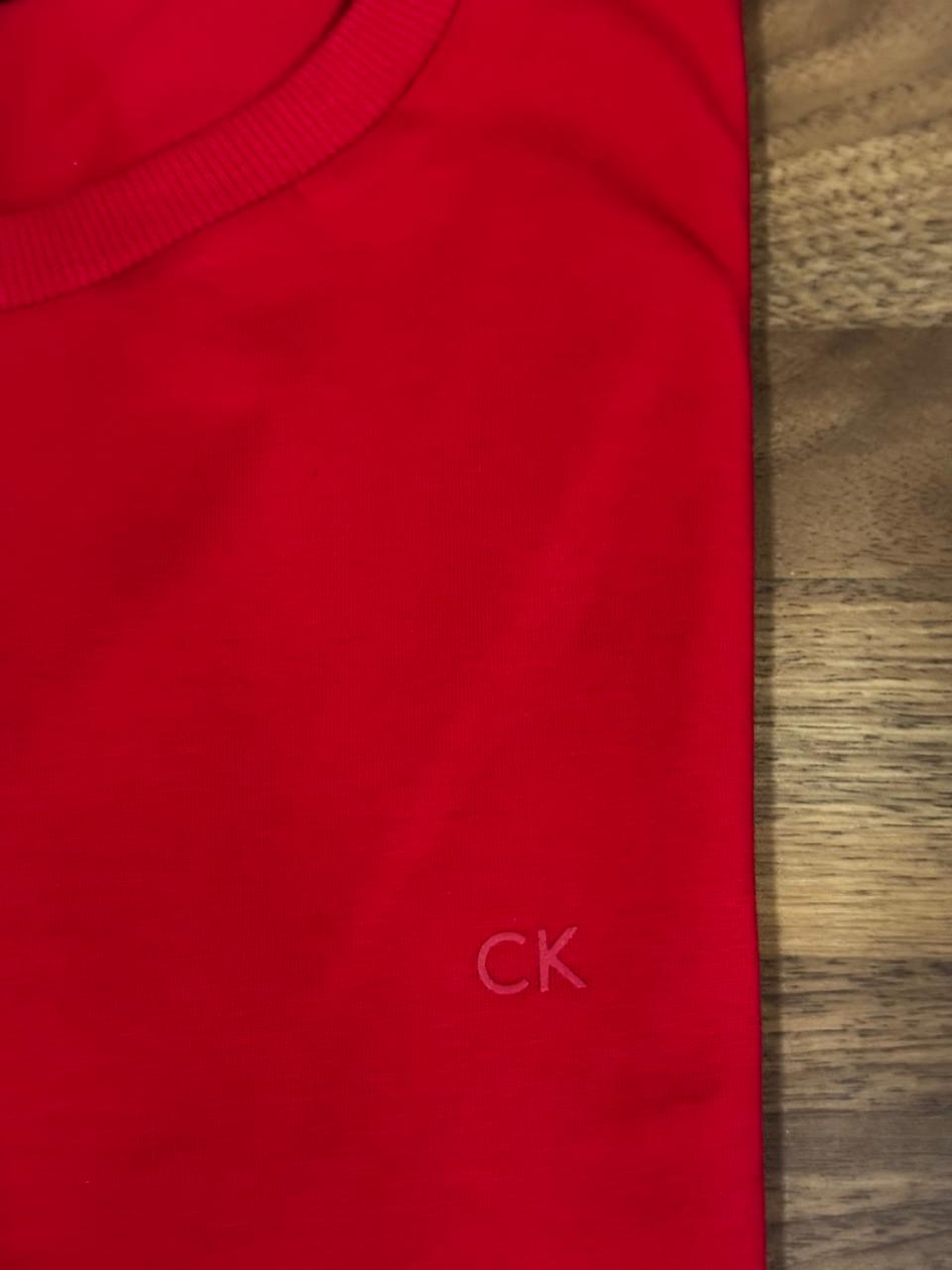 Camiseta Seda Pima Calvin Klein Vermelho