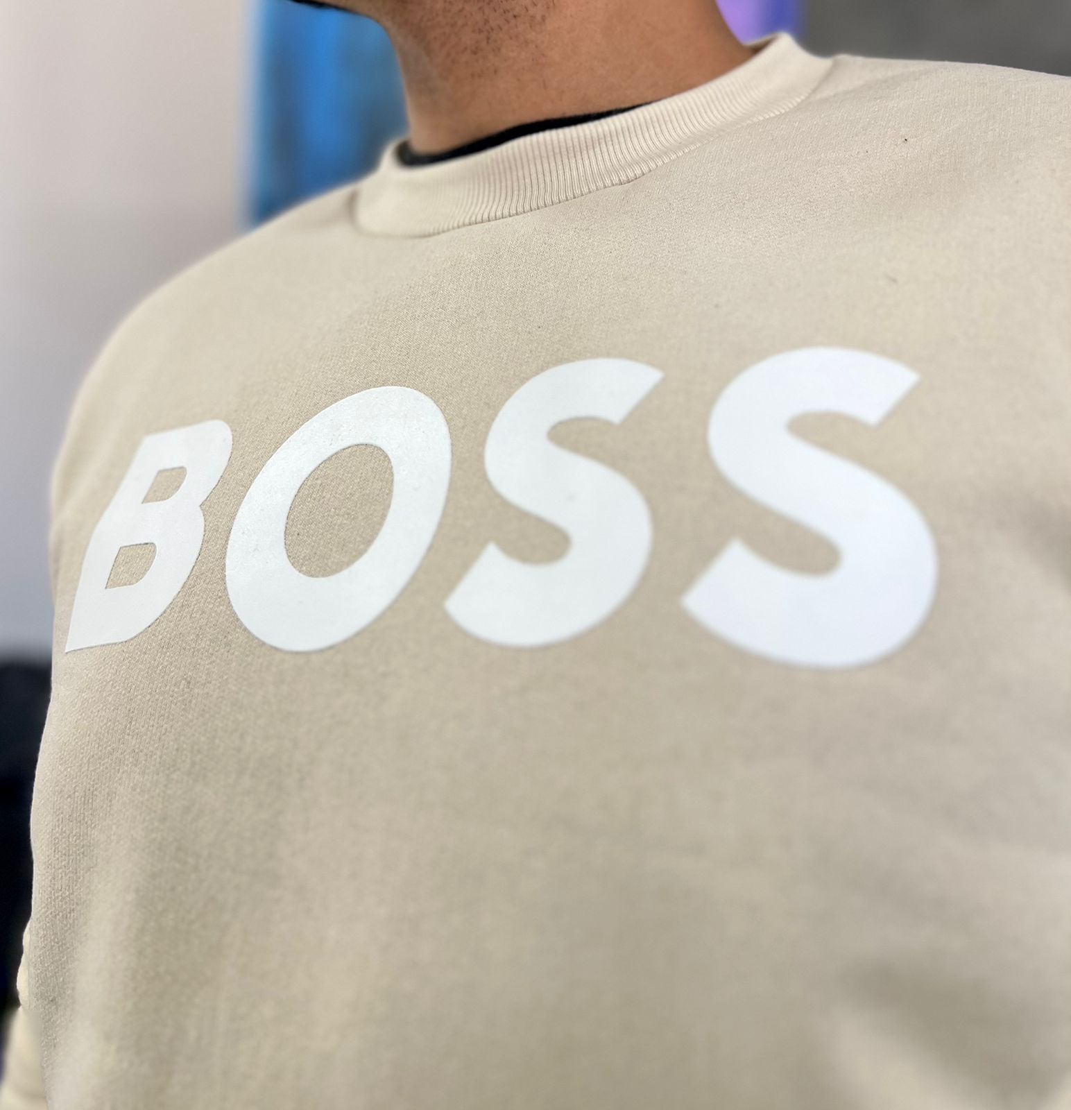 Blusa Moletom Hugo Boss Bege