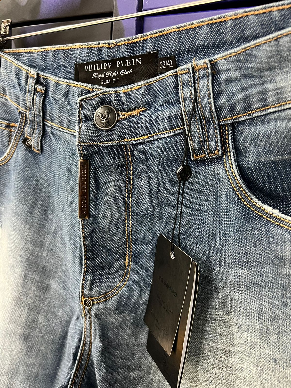 Bermuda Jeans Philipp Plein Azul