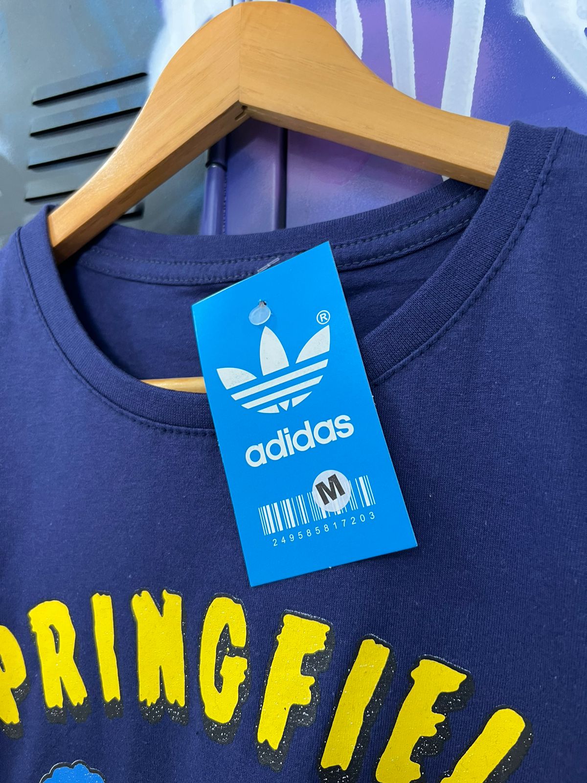 Camiseta Algodão Adidas Azul