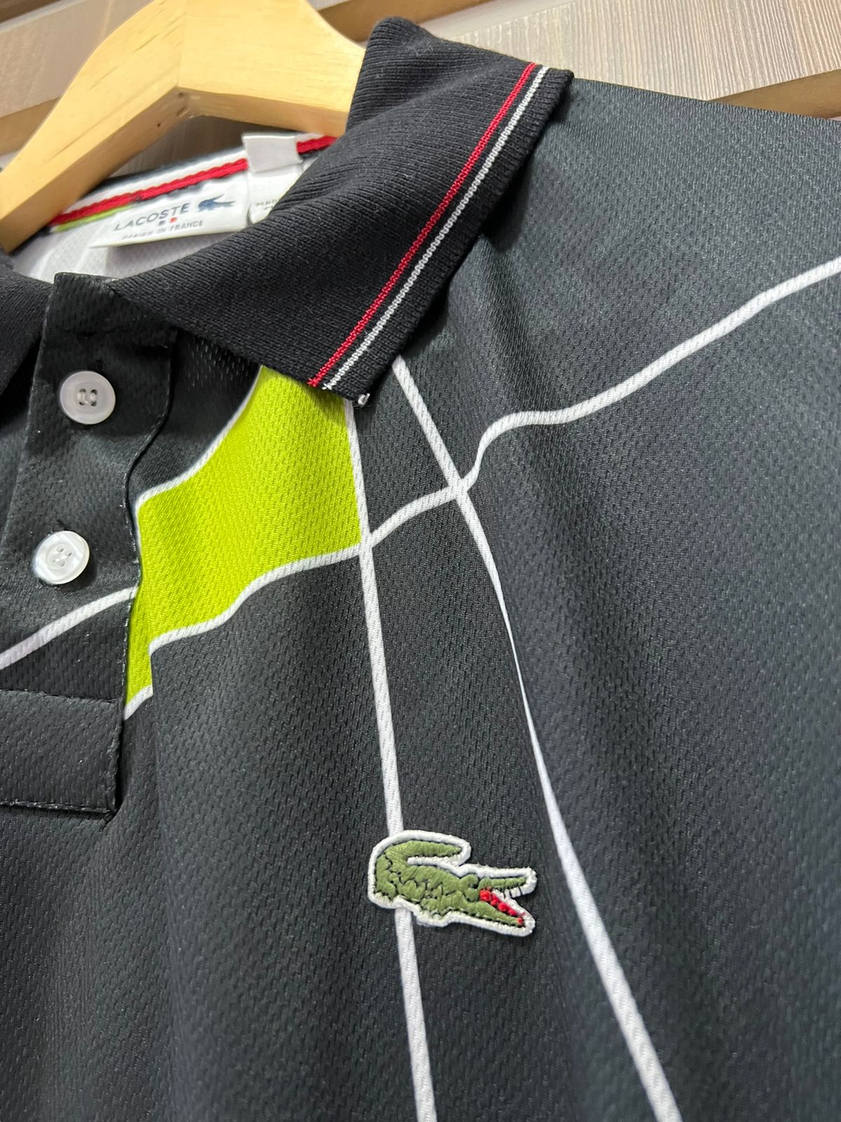 Gola Polo Drifit Lacoste Preta