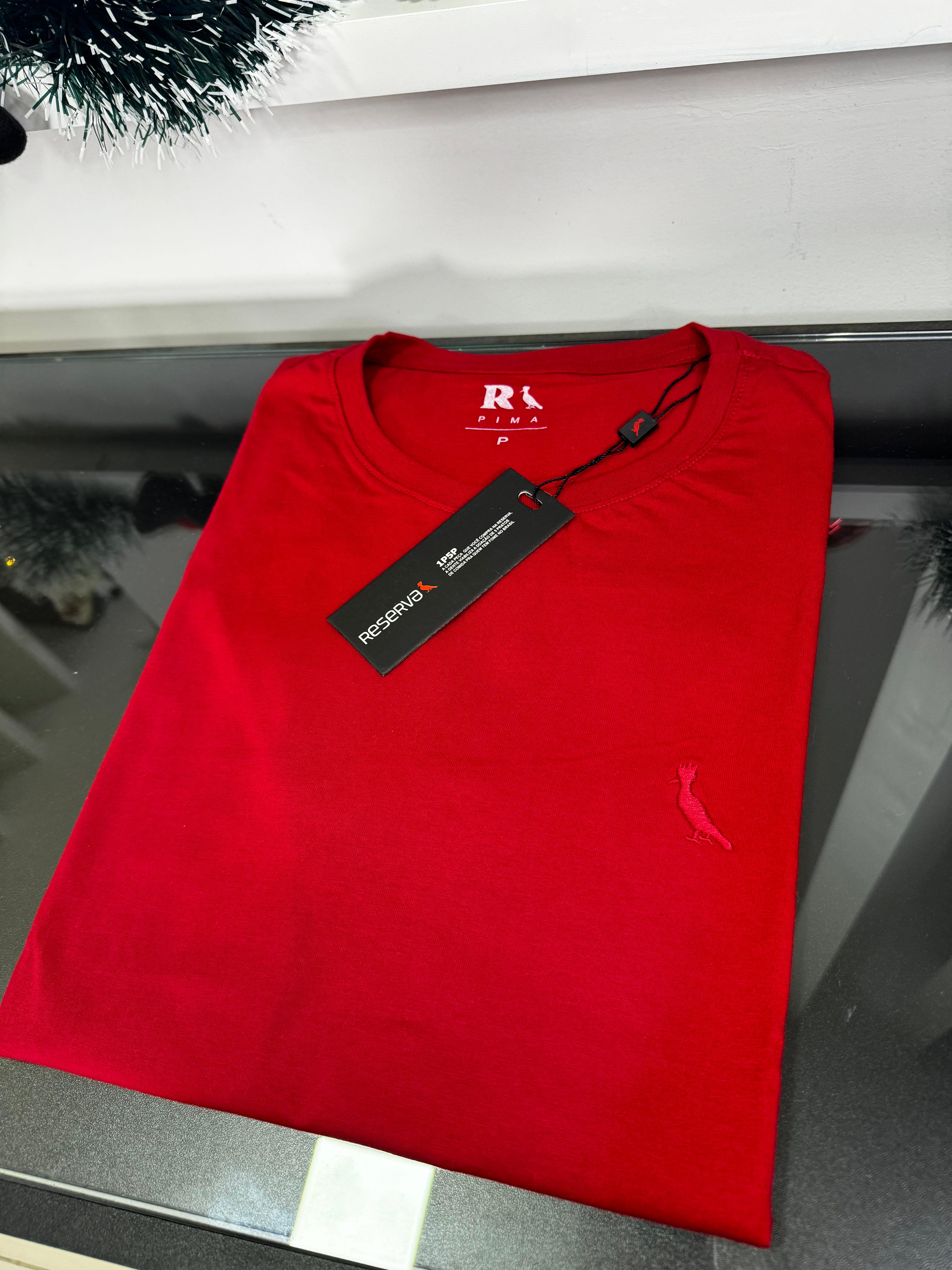 Camiseta Seda Pima Reserva Vermelha