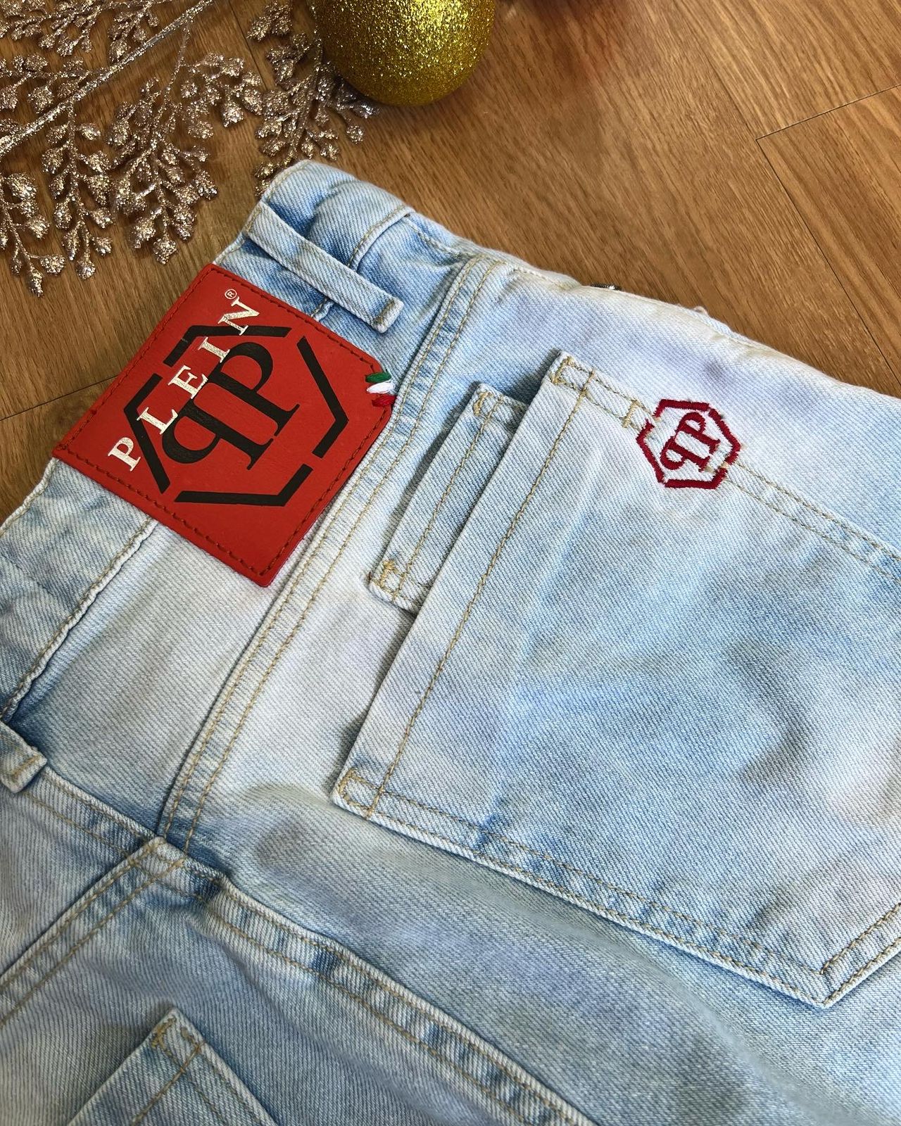 Bermuda Jeans Philipp Plein Azul