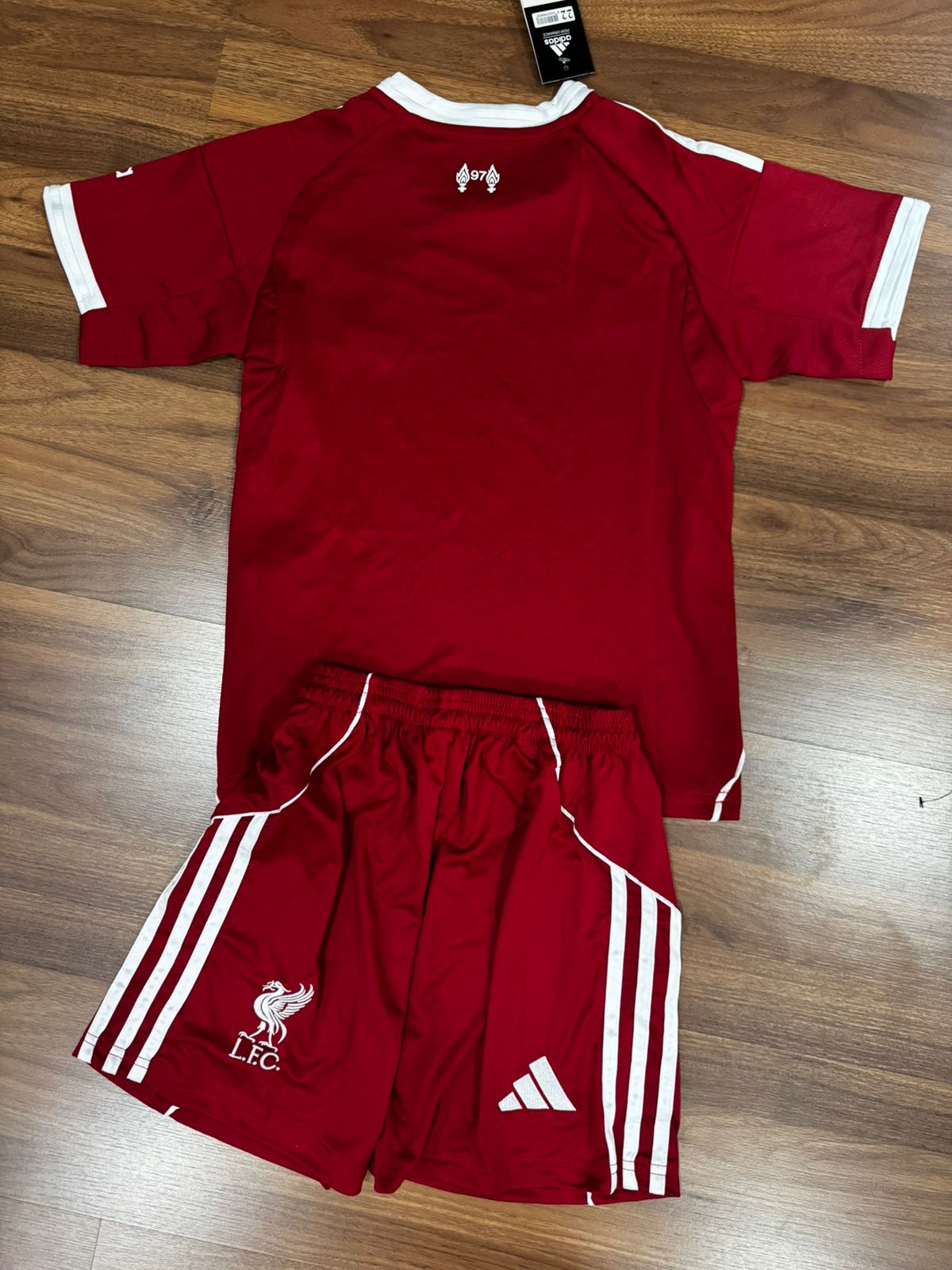 Conjunto Infantil Liverpool I 25/26 Adidas Vermelho