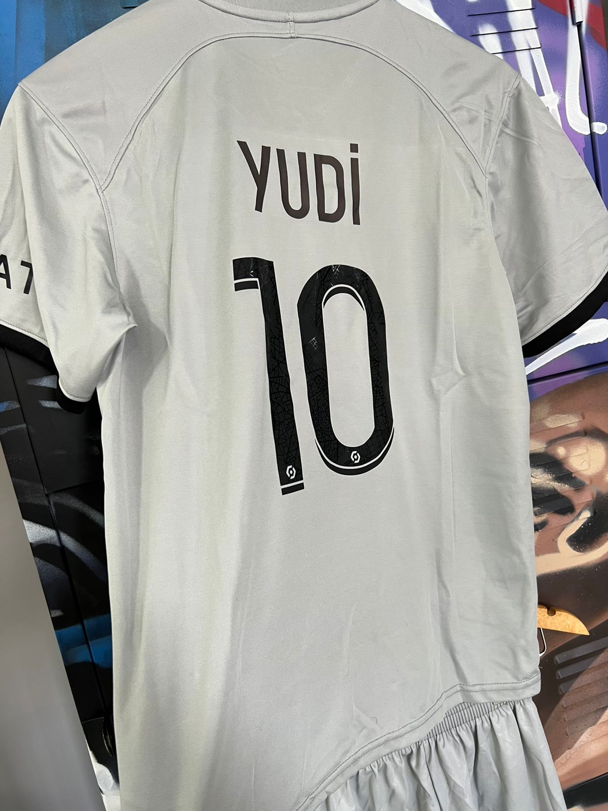 Conjunto Infantil PSG Personalizado Nike Cinza