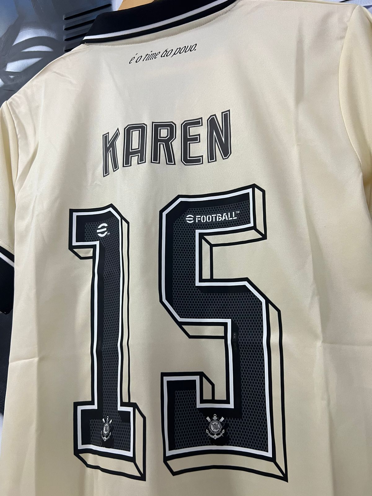 Camisa Corinthians Personalizada Nike Bege