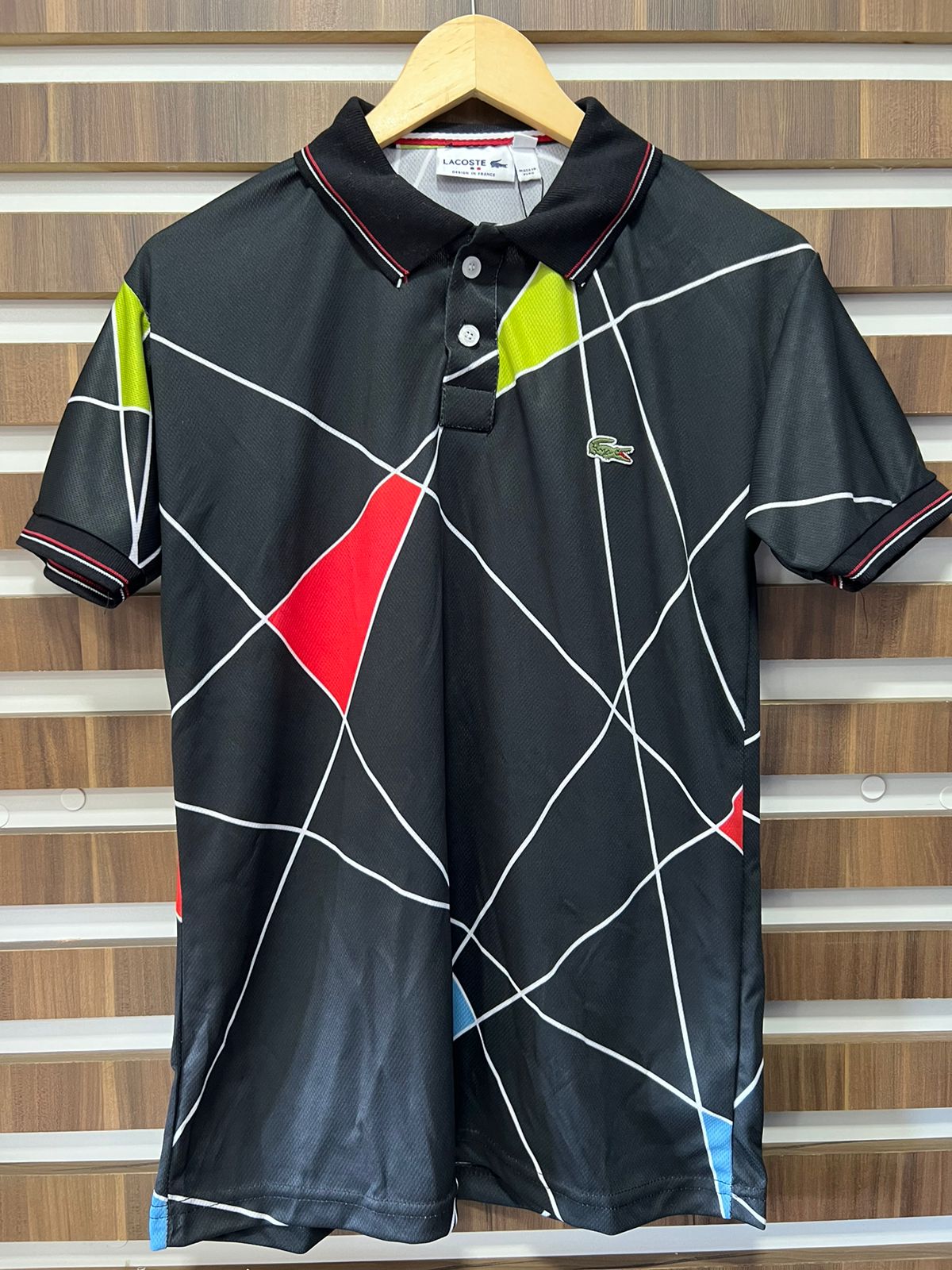 Gola Polo Drifit Lacoste Preta