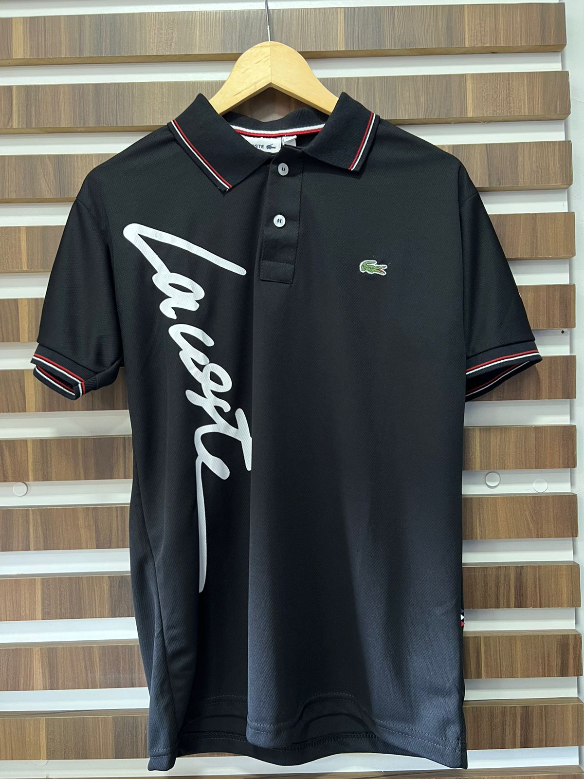 Gola Polo Drifit Lacoste Preto