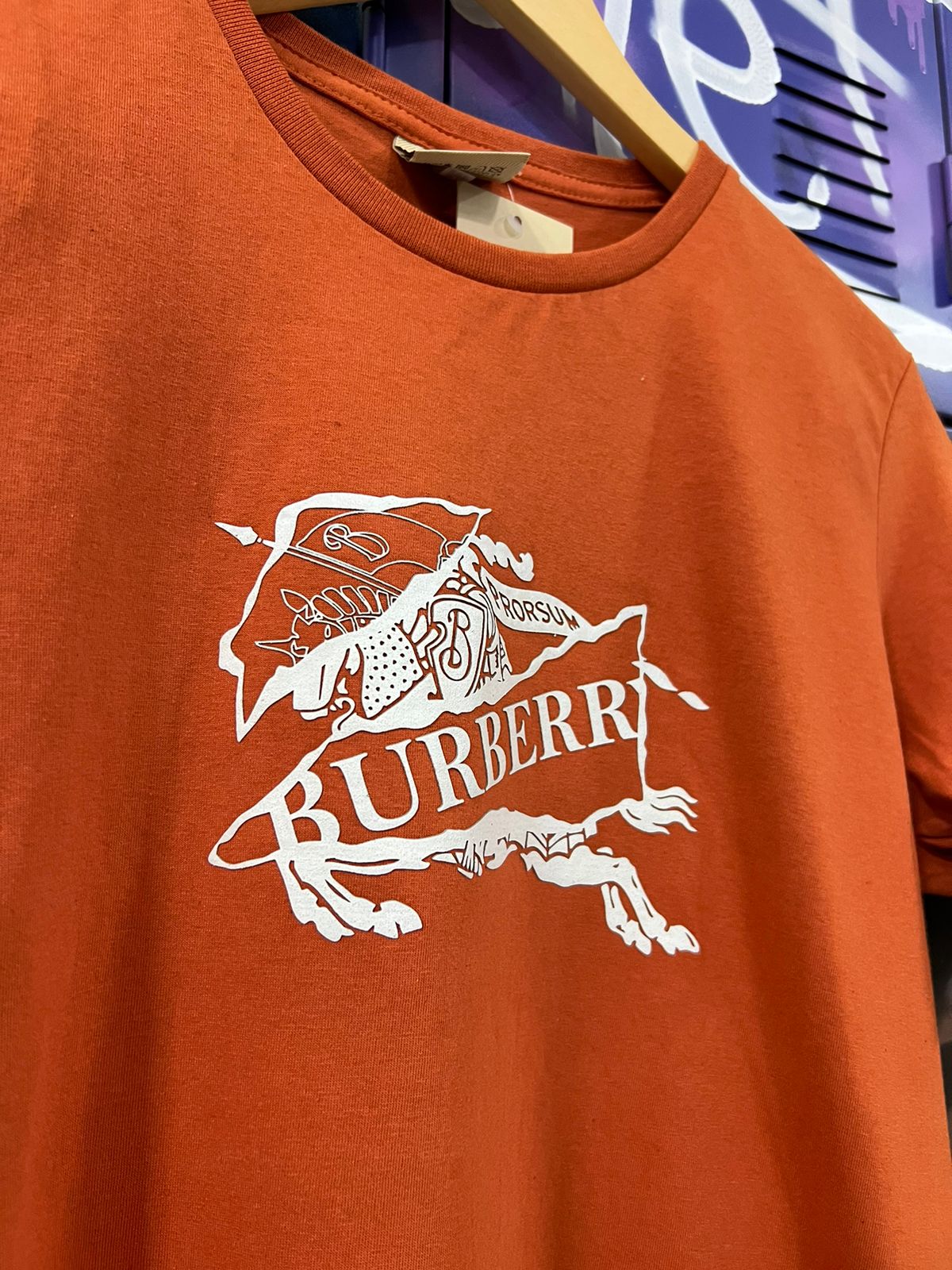 Camiseta Algodão Burberry Laranja