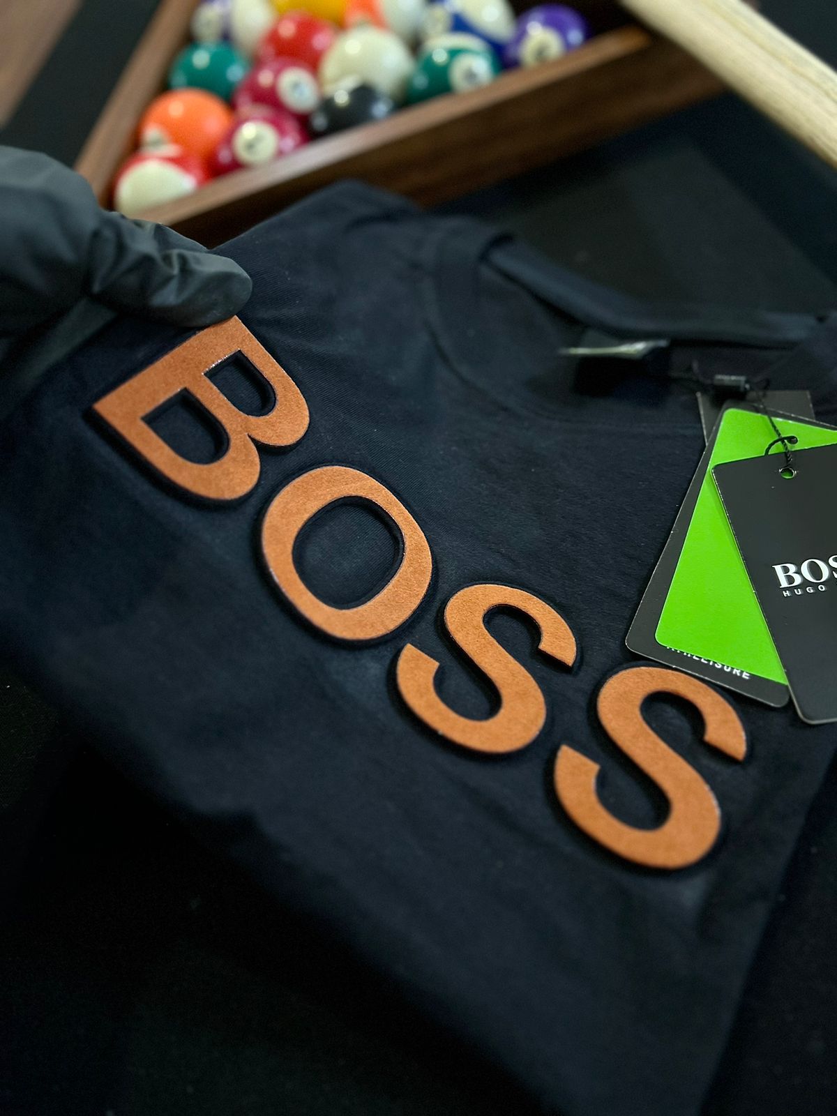 Camiseta Linha Griff Hugo Boss Preto