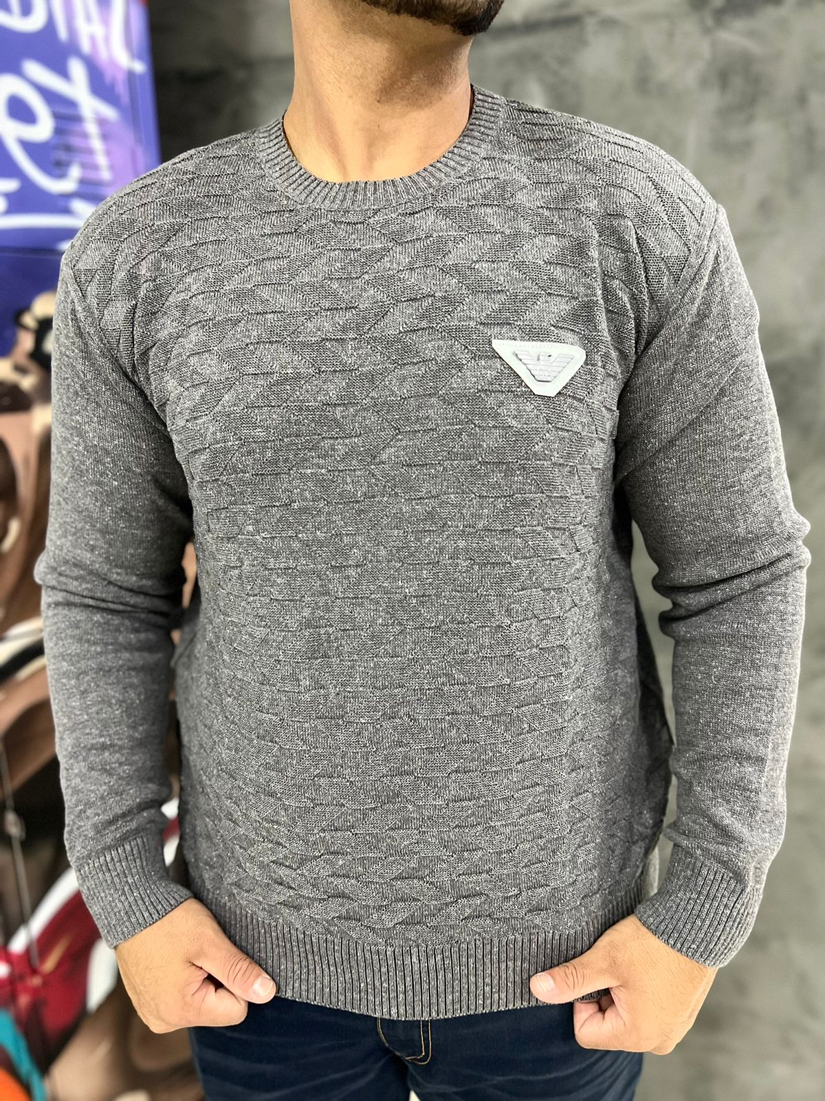 Suéter Armani Cinza