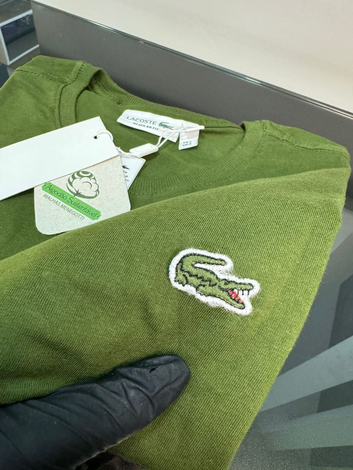 Camiseta Linha Griff Lacoste Verde