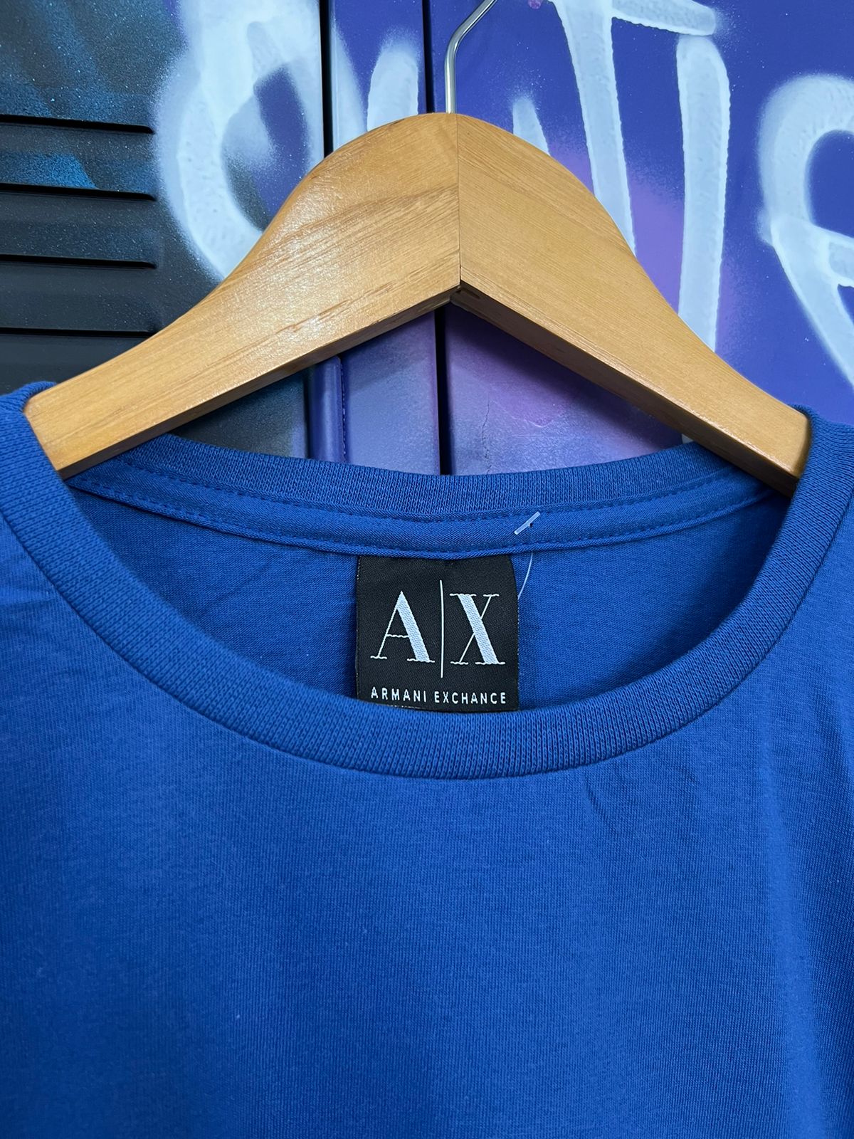Camiseta Algodão Armani Azul