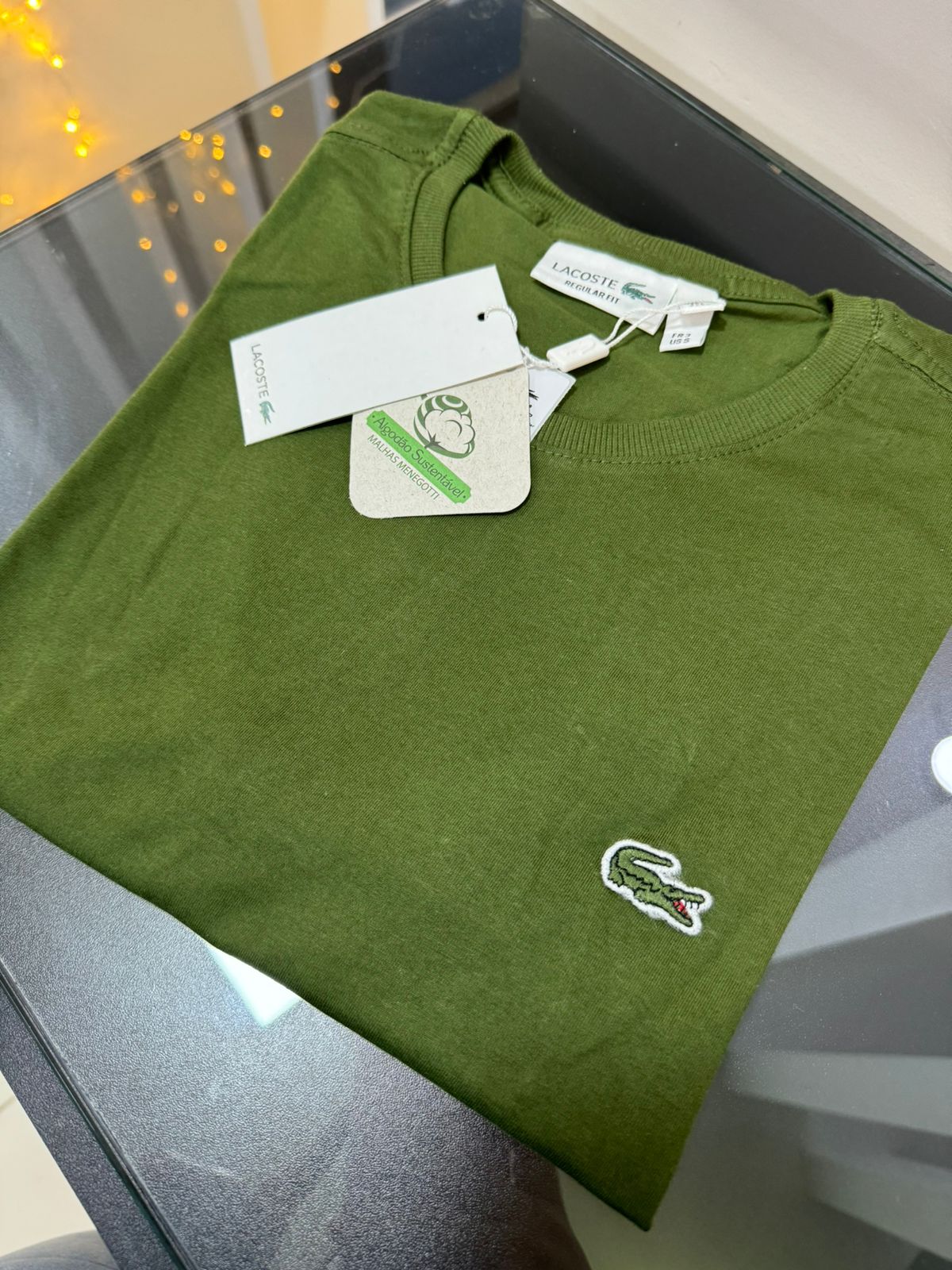 Camiseta Linha Griff Lacoste Verde