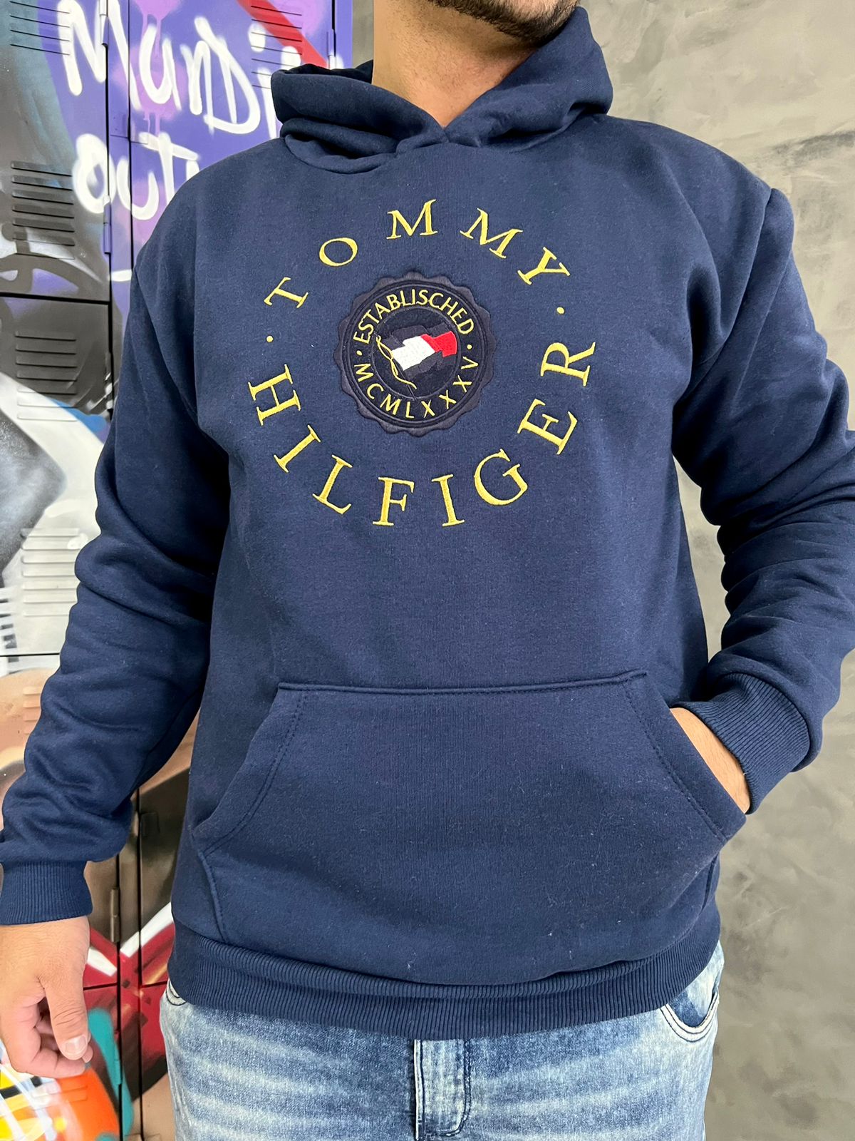 Blusa Moletom Tommy Azul