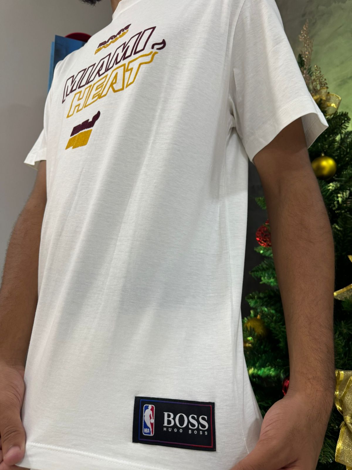 Camiseta NBA Hugo Boss Branca