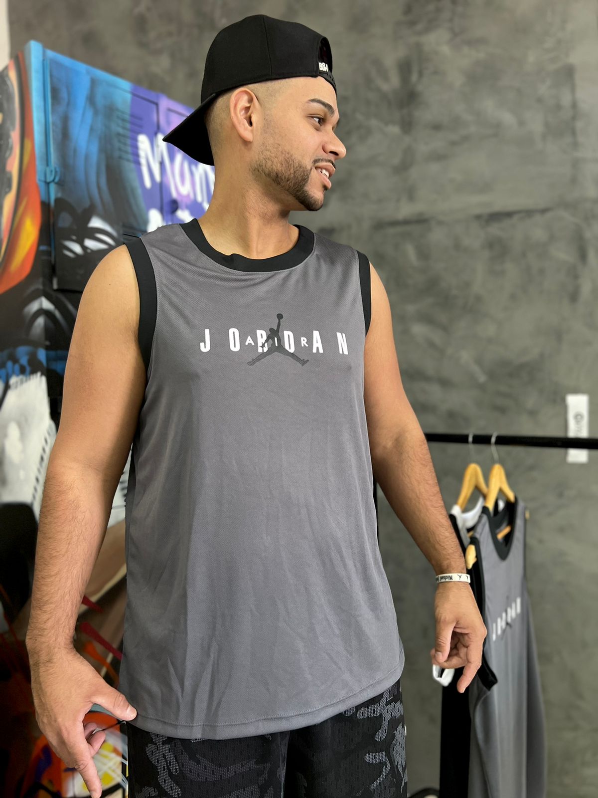 Regata Drifit Jordan Cinza