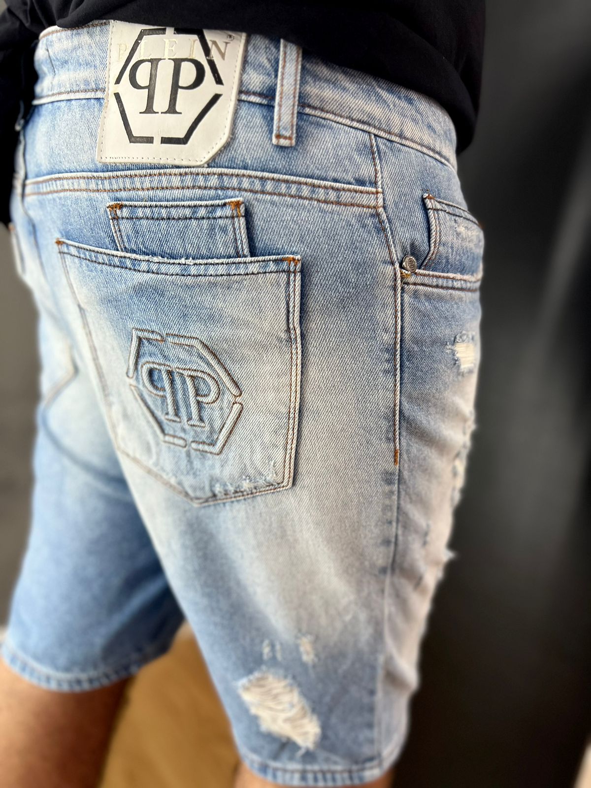 Bermuda Jeans Philipp Plein Azul