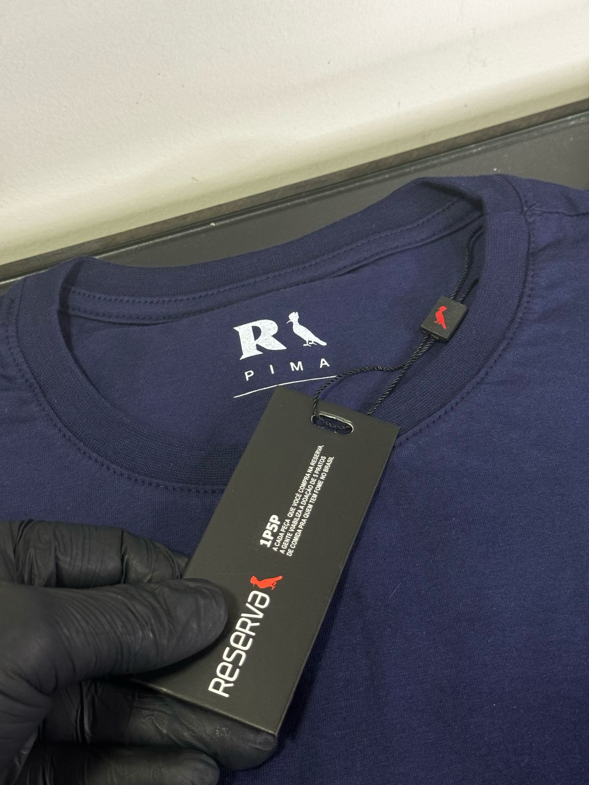 Camiseta Seda Pima Reserva Azul