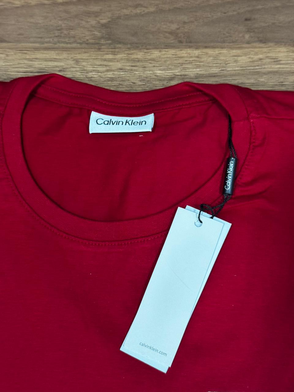 Camiseta Seda Pima Calvin Klein Vermelho